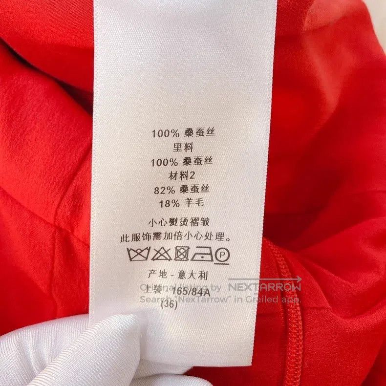 Dior Dior Red v-neck dress Size XS / US 0-2 / IT 36-38 - 8 Thumbnail