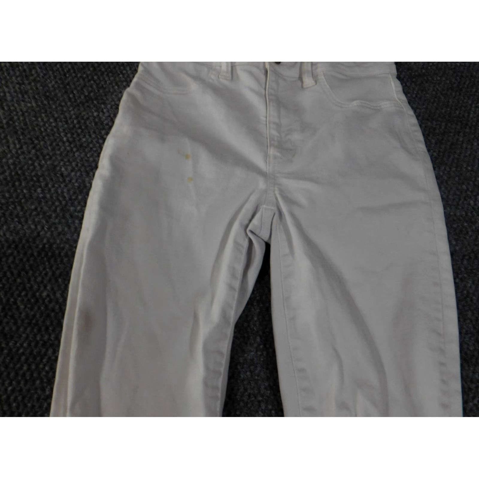 American Eagle Outfitters American Eagle Outfitters Jeans Womens 2 White Distressed Super Hi Rise Jegging Slim 5-Pocket Denim Inseam 28 Summer Spring Fall Distressed Logo Size 26" / US 2 / IT 38 - 3 Thumbnail