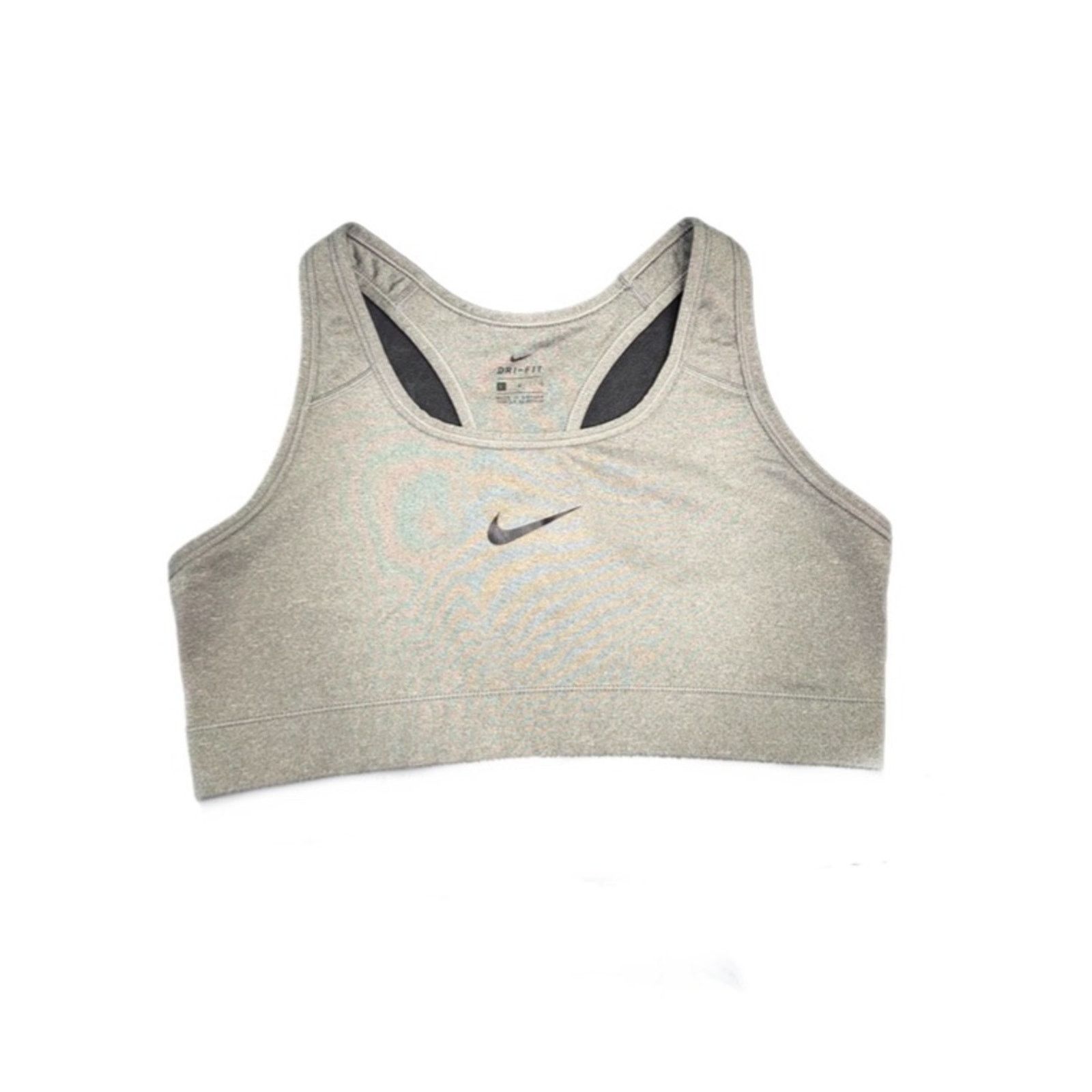 Nike Nike Dri-FIT Gray Racerback Sports Bra Size L / US 10 / IT 46 - 1 Thumbnail