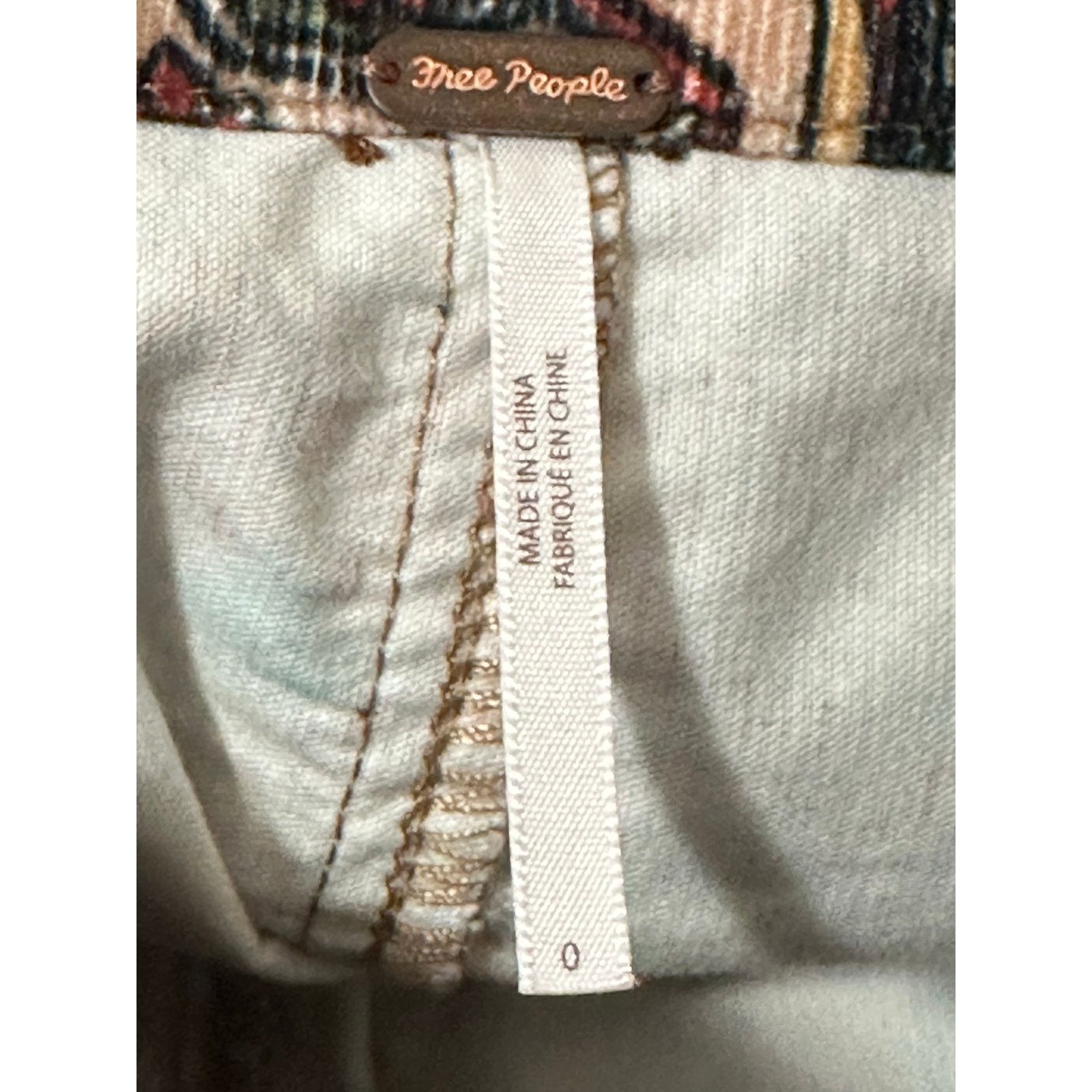 Free People Free People floral corduroy high waisted mini skirt size 0 Size 25" / US 0 / IT 36 - 3 Thumbnail