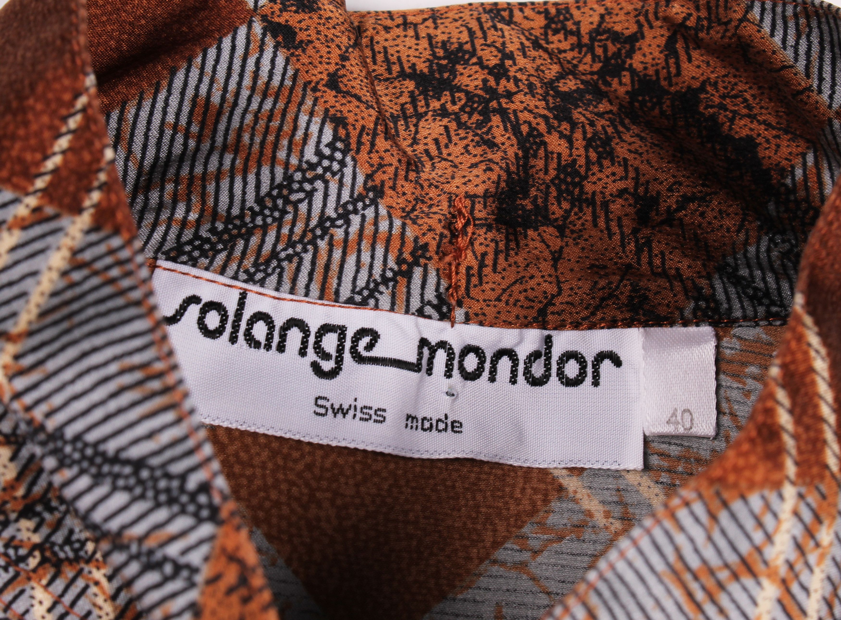 Other Vintage Solange Mondor Swiss Silk 80's Checkered Blouse Size M / US 6-8 / IT 42-44 - 8 Thumbnail