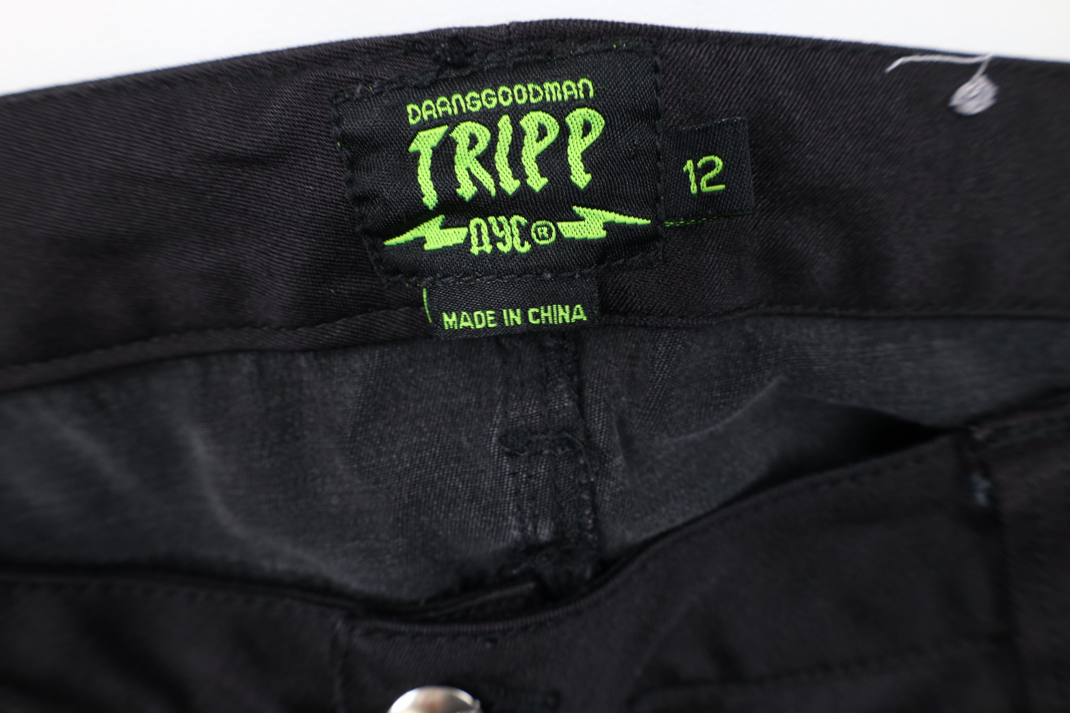 Vintage 90s Y2K Tripp NYC Stretch Capris Jeans Pants Black