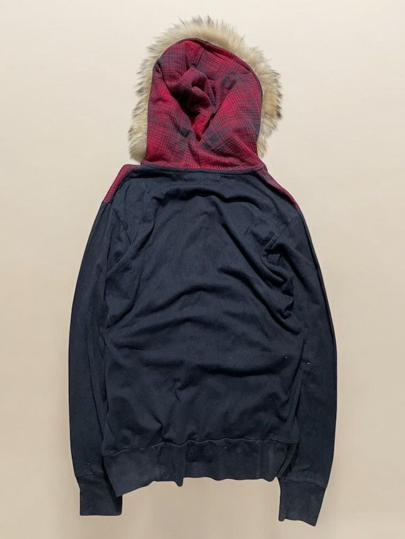 Japanese Brand Checked LGB If Six Was Nine Style Faux Fur Zip Hoodie Jacket Size L / US 10 / IT 46 - 3 Thumbnail