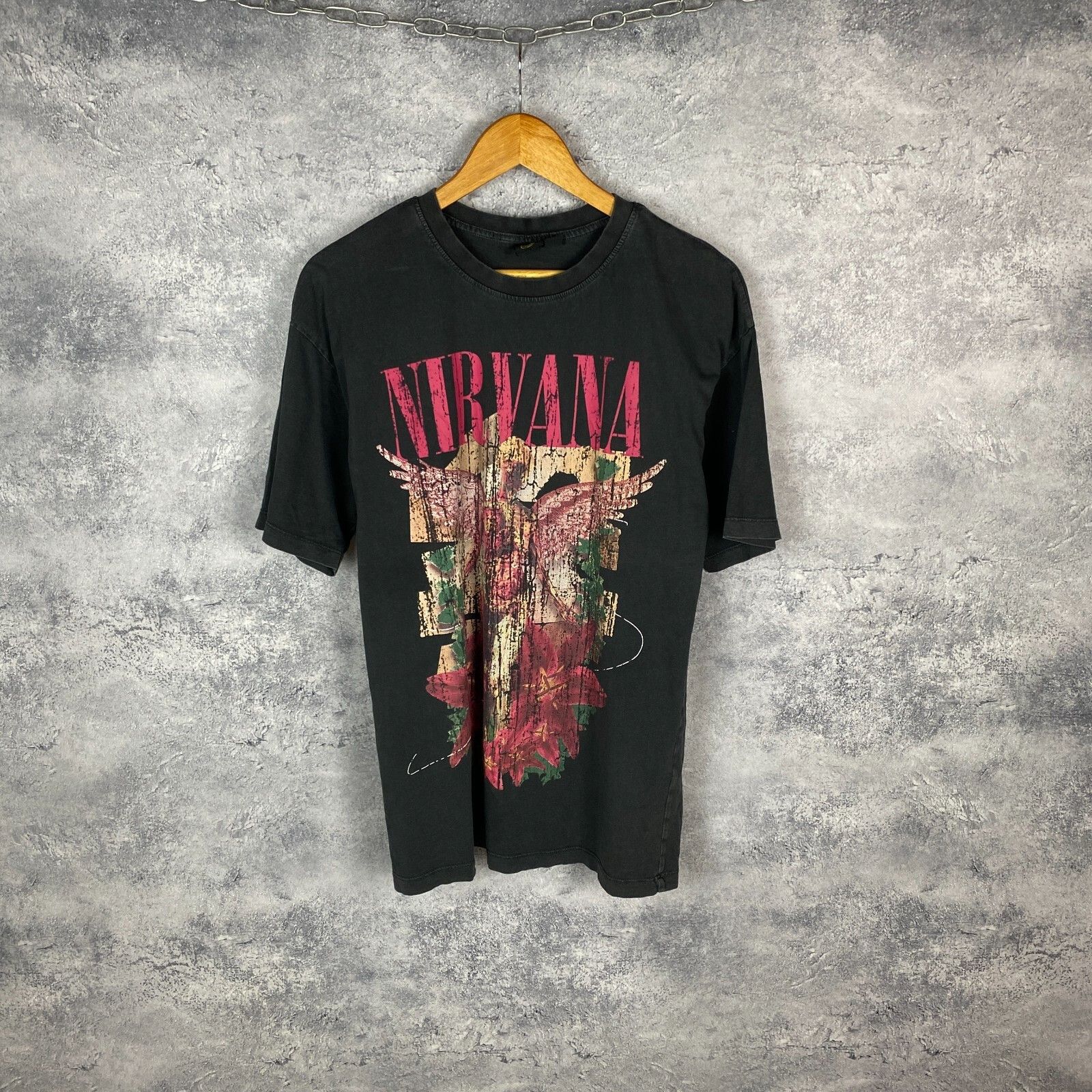 Nirvana Nirvana Tee Men's Size 2XS Gray Short Sleeve ` Size US XXS / EU 40 - 1 Thumbnail