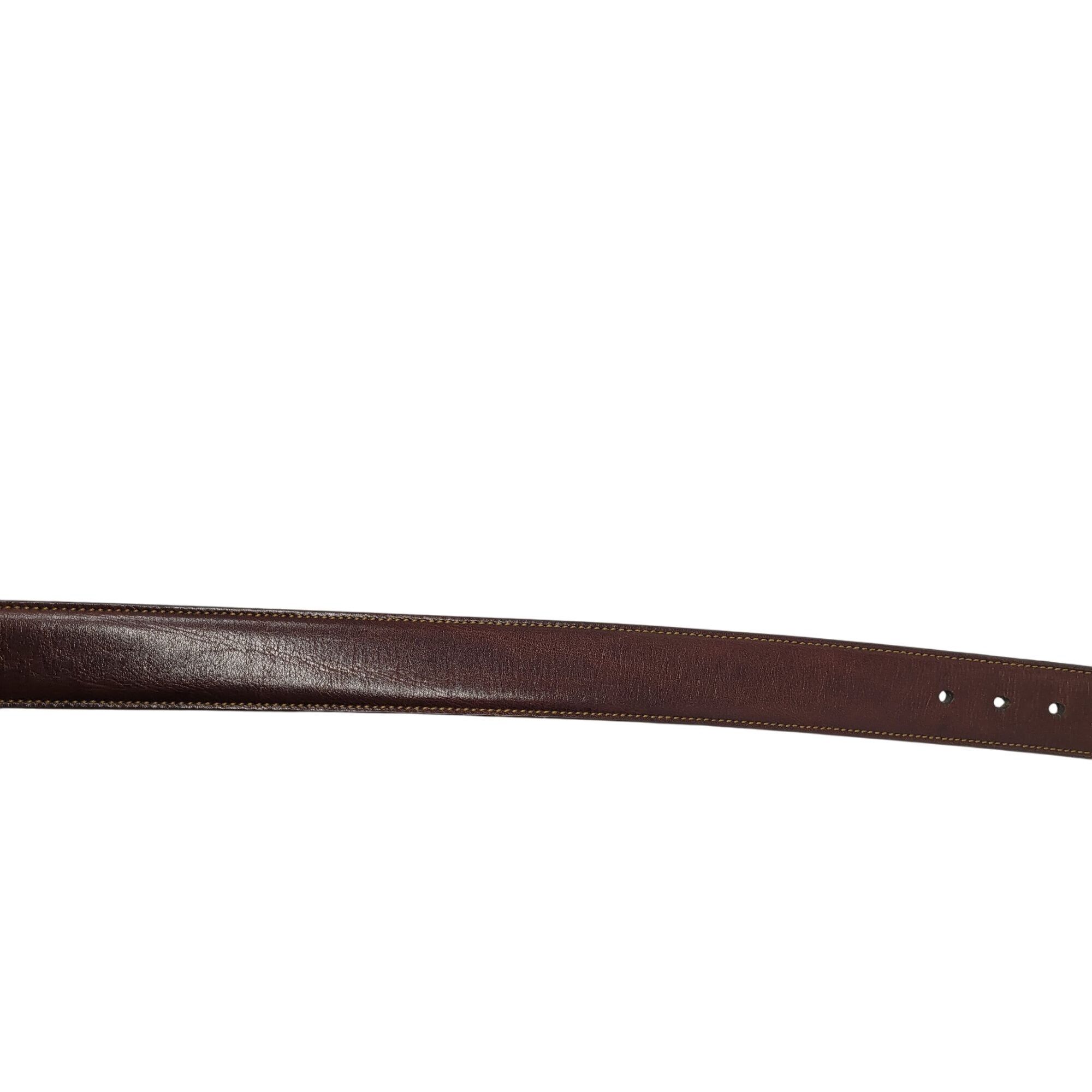 Trafalgar Trafalgar Handcrafted Cortina Leather Belt Gold Buckle 40" C Size 40 - 11 Thumbnail