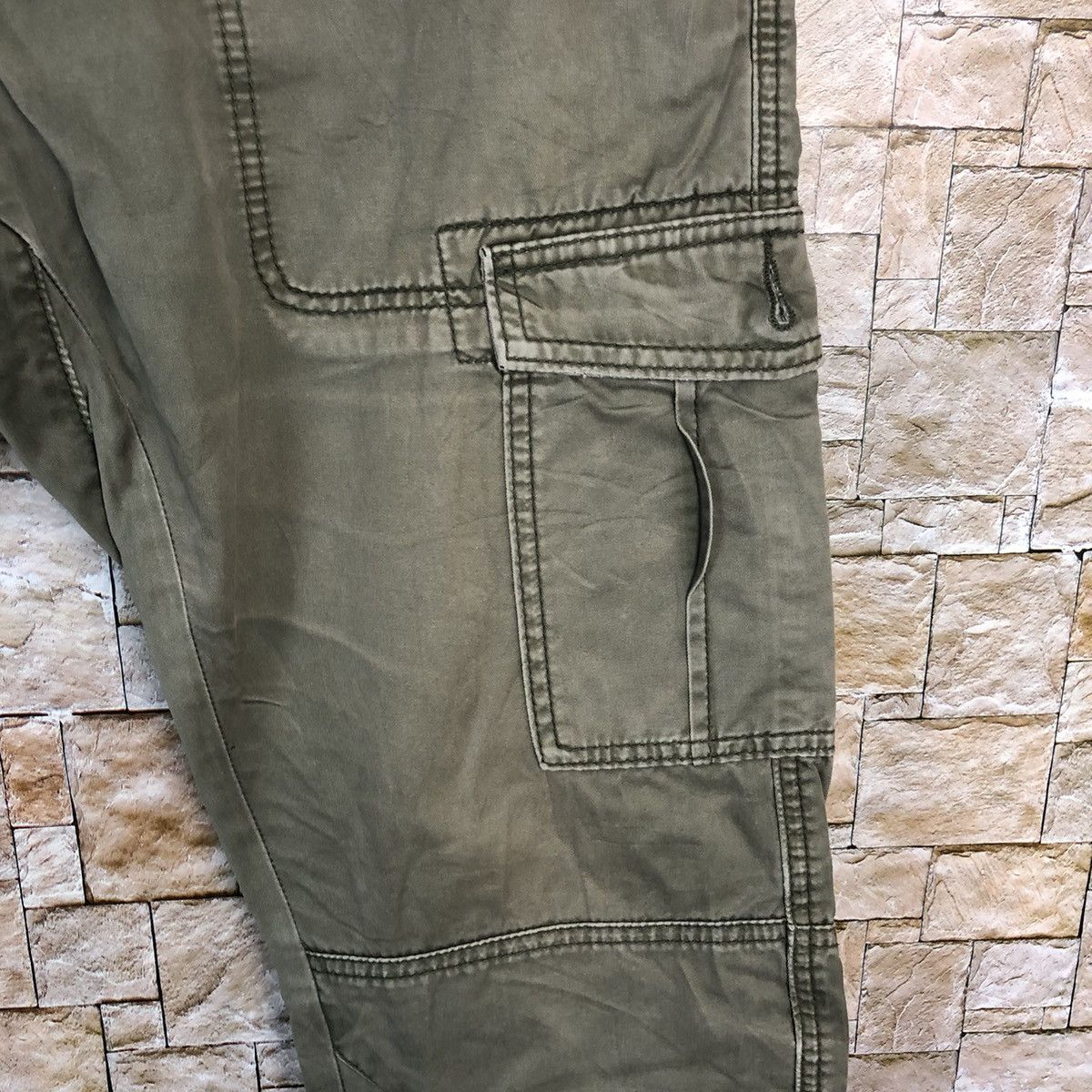 Japanese Brand Rare Xtyle Green tactical Cargo Multipocket Pants #A329 Size US 31 - 11 Thumbnail