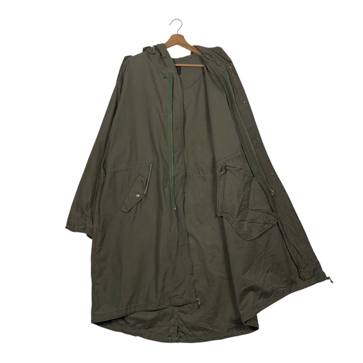 Japanese Brand DOG HOUSE Olive Green Parka Jacket #2368-C106 Size US L / EU 52-54 / 3 - 11 Thumbnail