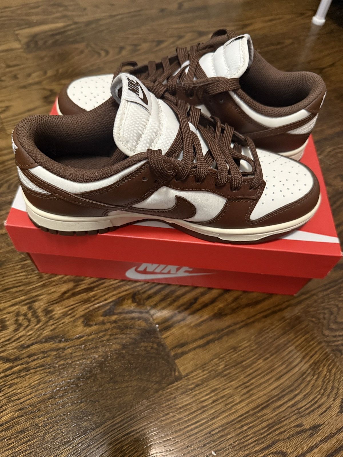 Nike Brown and White Nike Dunk Low Size US 7 / IT 37 - 3 Thumbnail