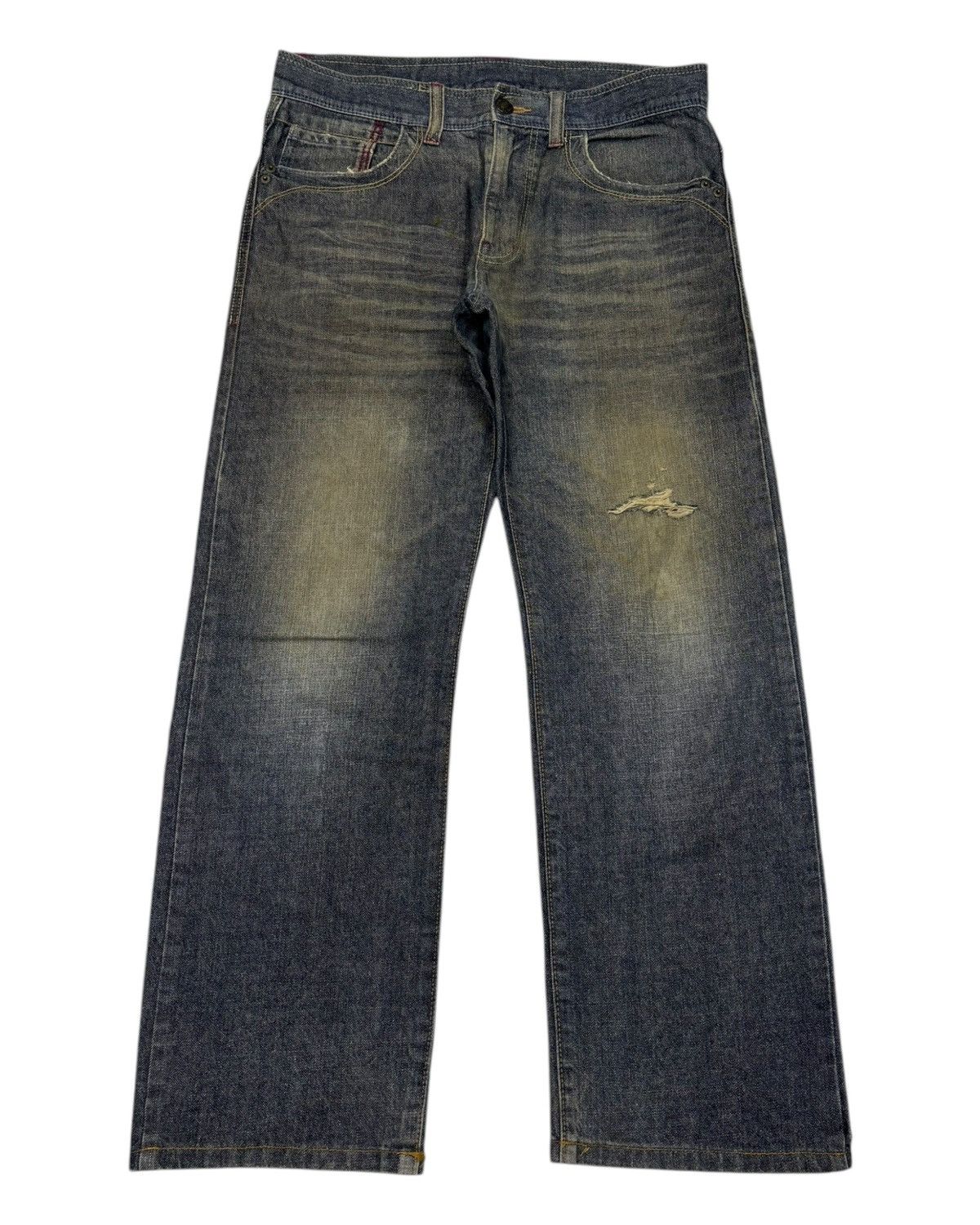 Kapital Vintage Japanese Brand Belfalcon Baggy Jeans Rusty Mud Wash Size US 34 / EU 50 - 1 Thumbnail