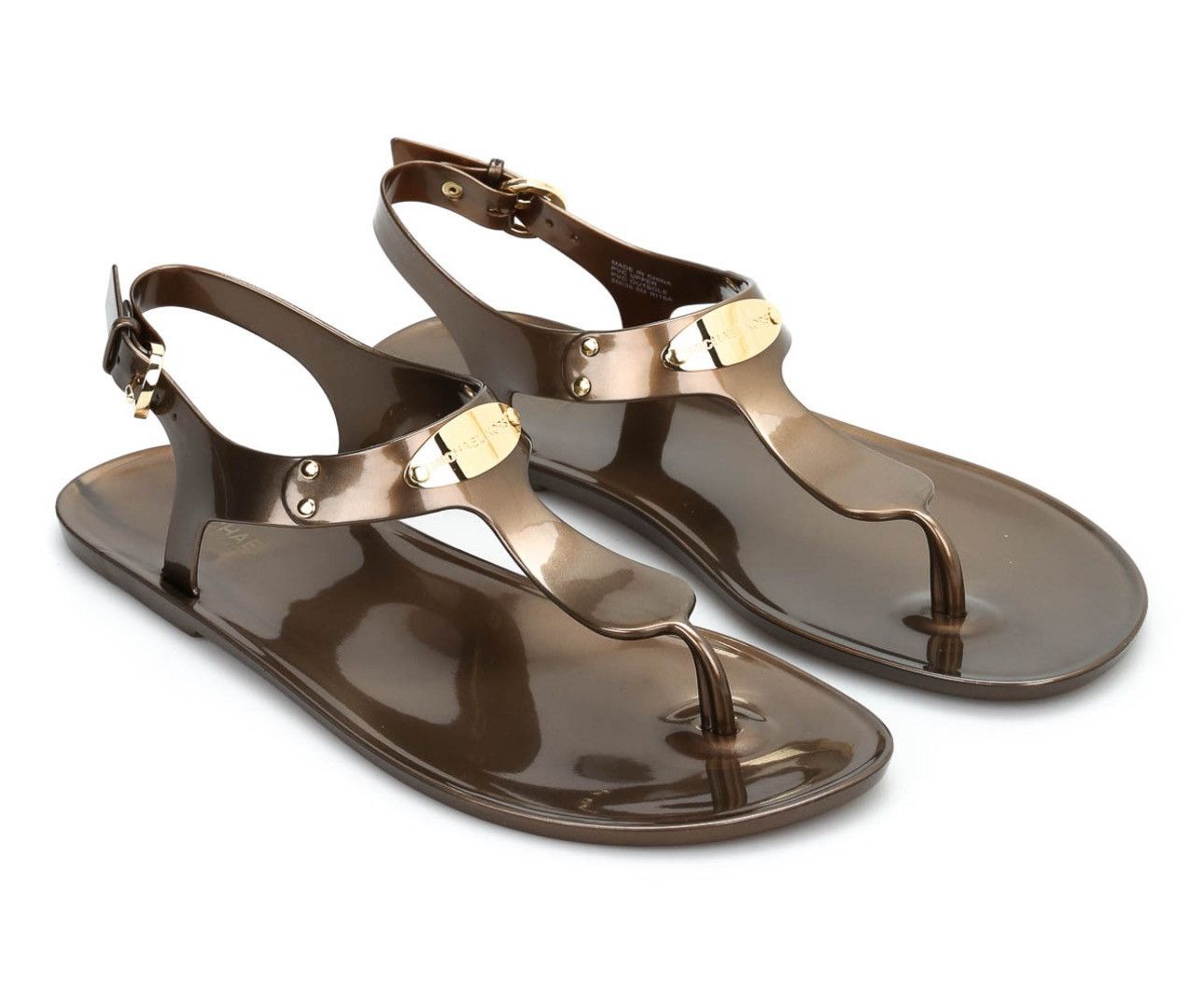 Michael Kors MICHAEL Michael Kors MK Bronze Plate Jelly Sandals Size US 9 / IT 39 - 1 Thumbnail