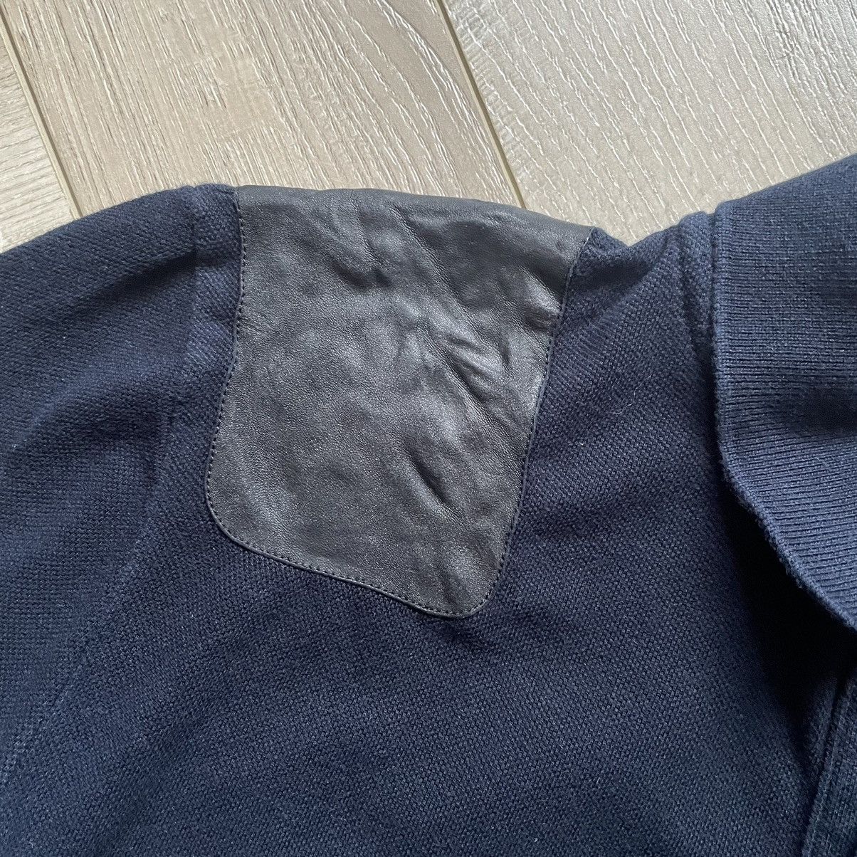 Gucci Gucci Leather Shoulder Black Polo Shirt Size US M / EU 48-50 / 2 - 9 Thumbnail