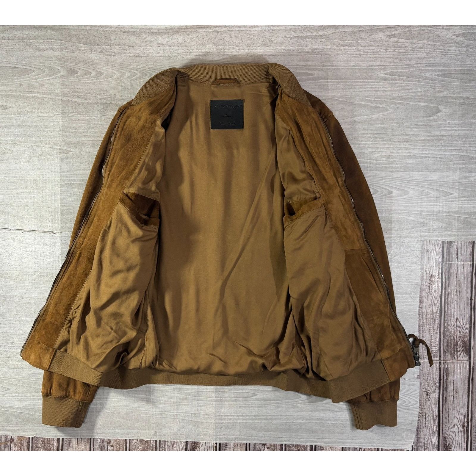 Allsaints All Saints Bergen Bomber Suede Leather Jacket size Large col Size US L / EU 52-54 / 3 - 9 Thumbnail