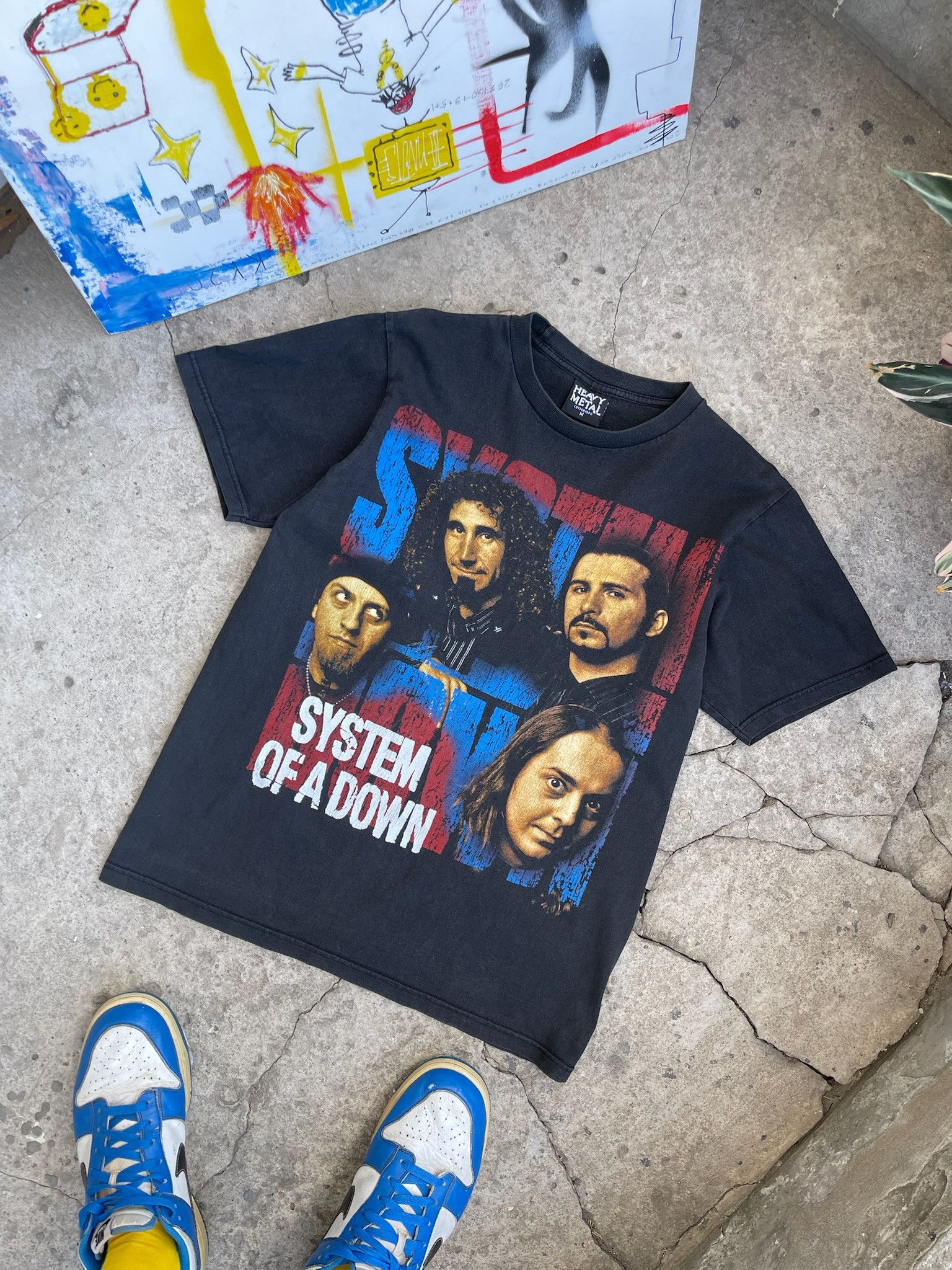 Pre-owned Band Tees System Of A Down Vintage Tee Band T Shirt In Black
