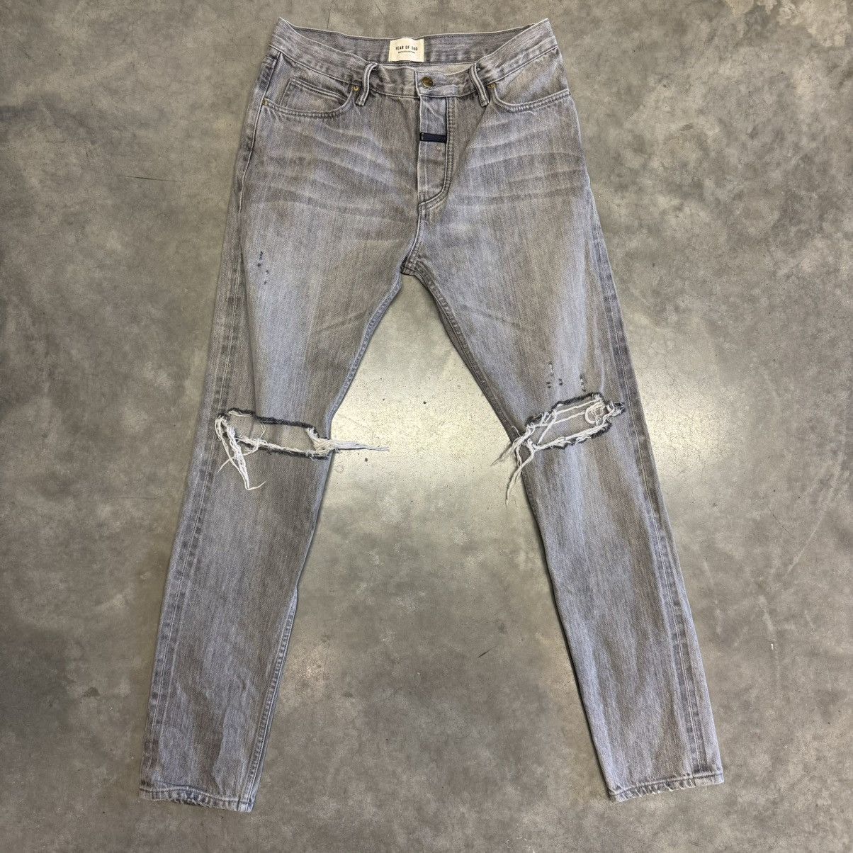 Fear Of God Distressed Knee Jeans