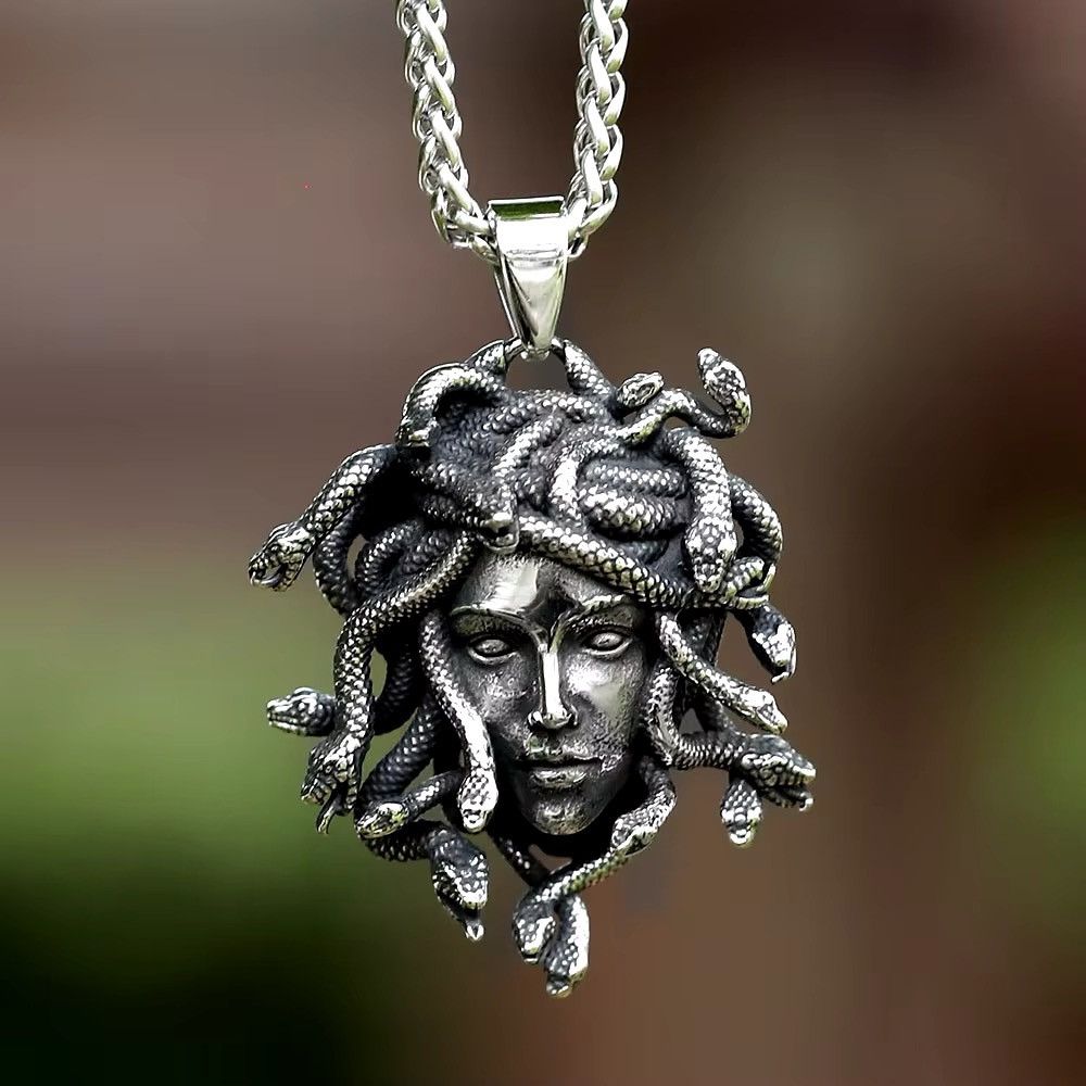 Jewelry Streetwear Retro Snake Pendant Necklace Size ONE SIZE - 1 Thumbnail