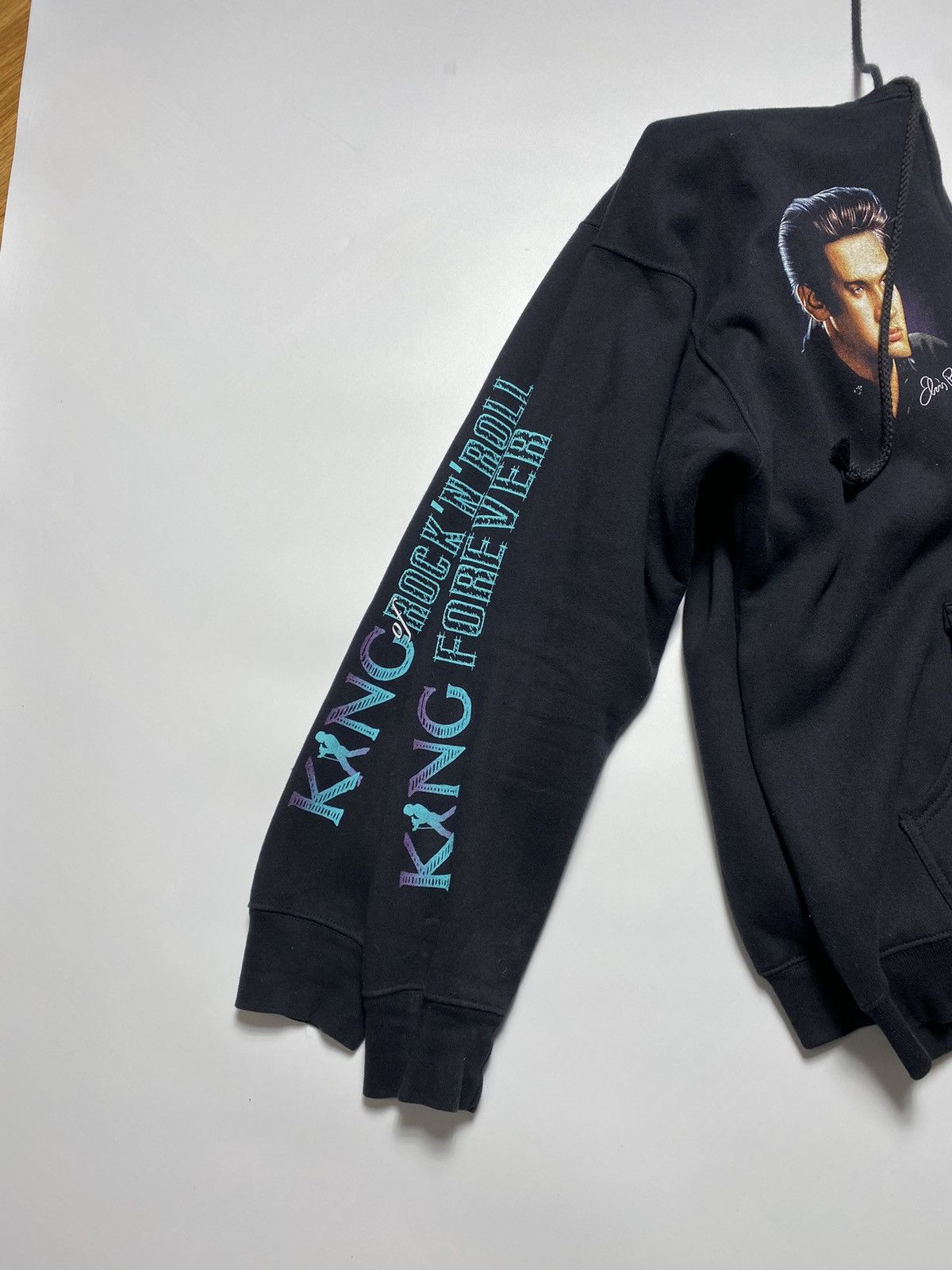 Band Tees × Vintage Vintage 90s Elvis Presley King Forever oversized hoodie Size US XL / EU 56 / 4 - 13 Thumbnail