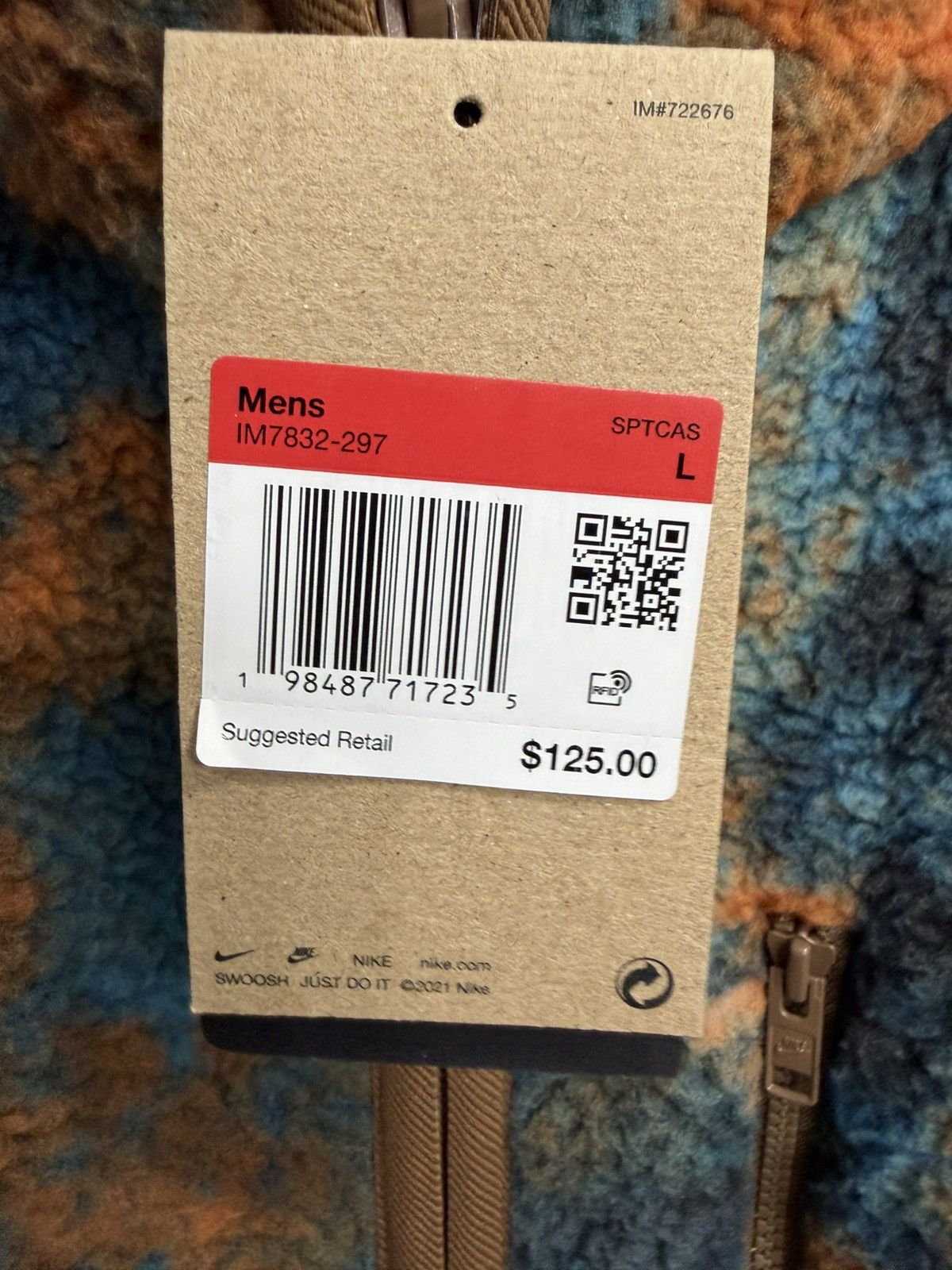 Nike Sportswear Club Winterized Fleece Jacket Beige Orange Bone Size US L / EU 52-54 / 3 - 2 Thumbnail