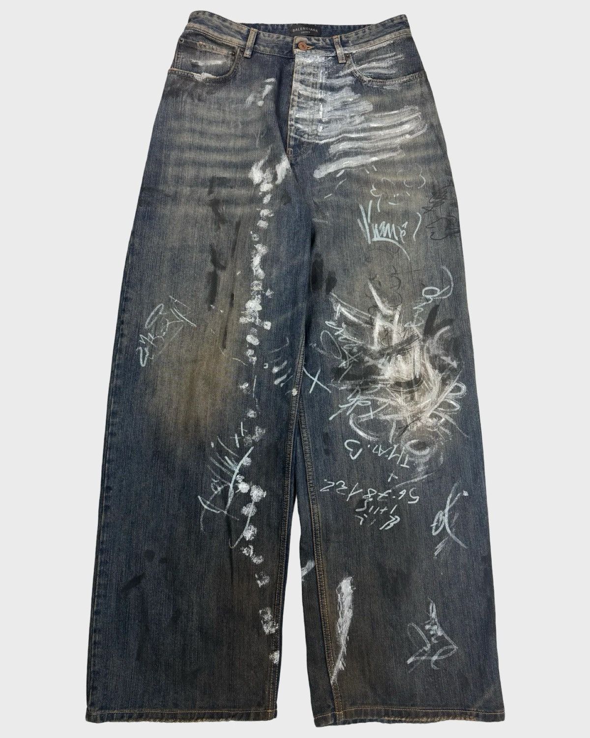 Balenciaga Balenciaga 24fw graffiti dirty mud stained Baggy