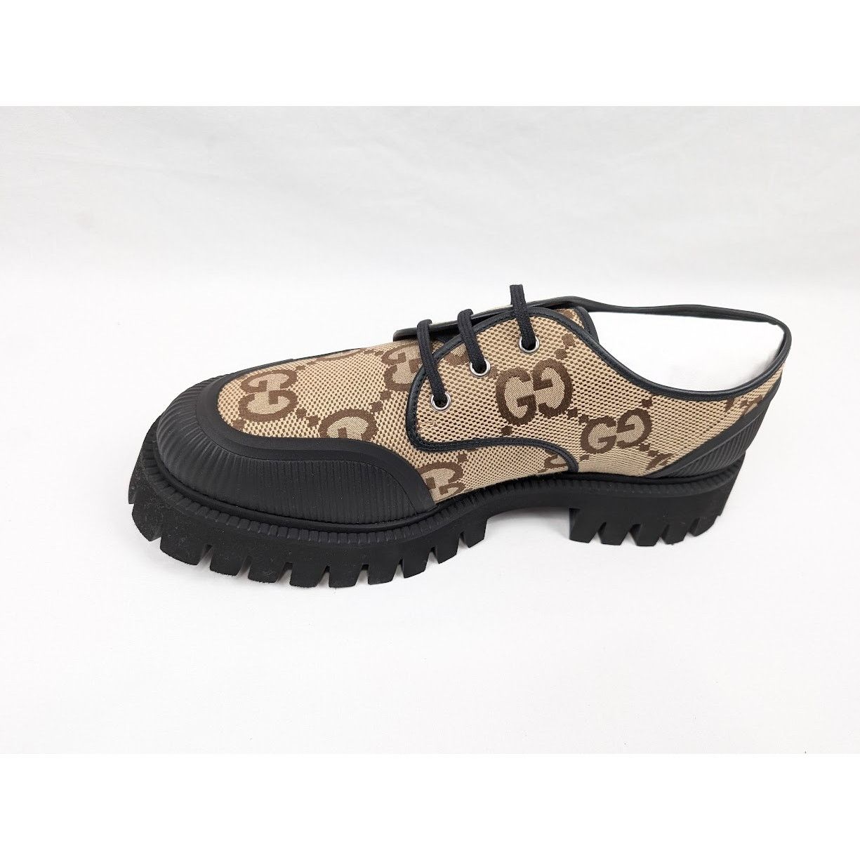 Gucci o1rshd1 Macro GG Canvas Soft Shoes in Camel Ebony/Nero Size US 12.5 / EU 45-46 - 9 Thumbnail