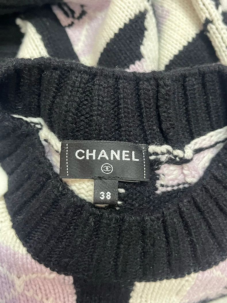 Chanel Chanel 24b cashmere plaid cashmere sweater Size XS / US 0-2 / IT 36-38 - 3 Thumbnail