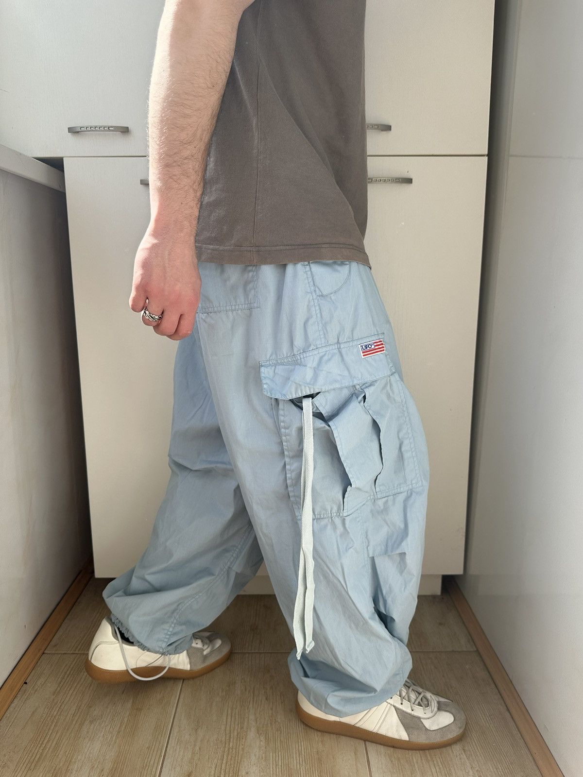 Japanese Brand UFO cargo parachute pants loose fit Size US 30 / EU 46 - 1 Thumbnail