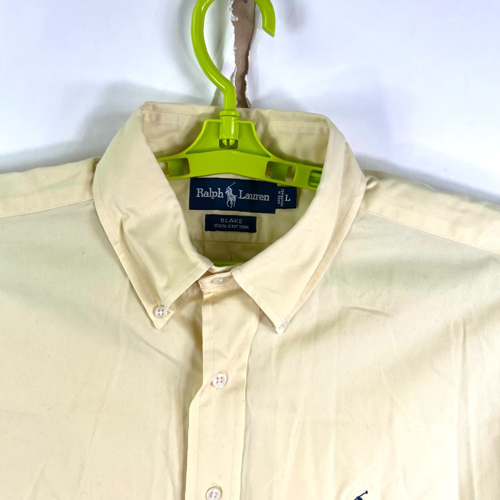 Ralph Lauren Ralph Lauren Blake Shirt Mens L Yellow Check Cotton Button-Down Non-Iron Embroidered Size US L / EU 52-54 / 3 - 5 Thumbnail