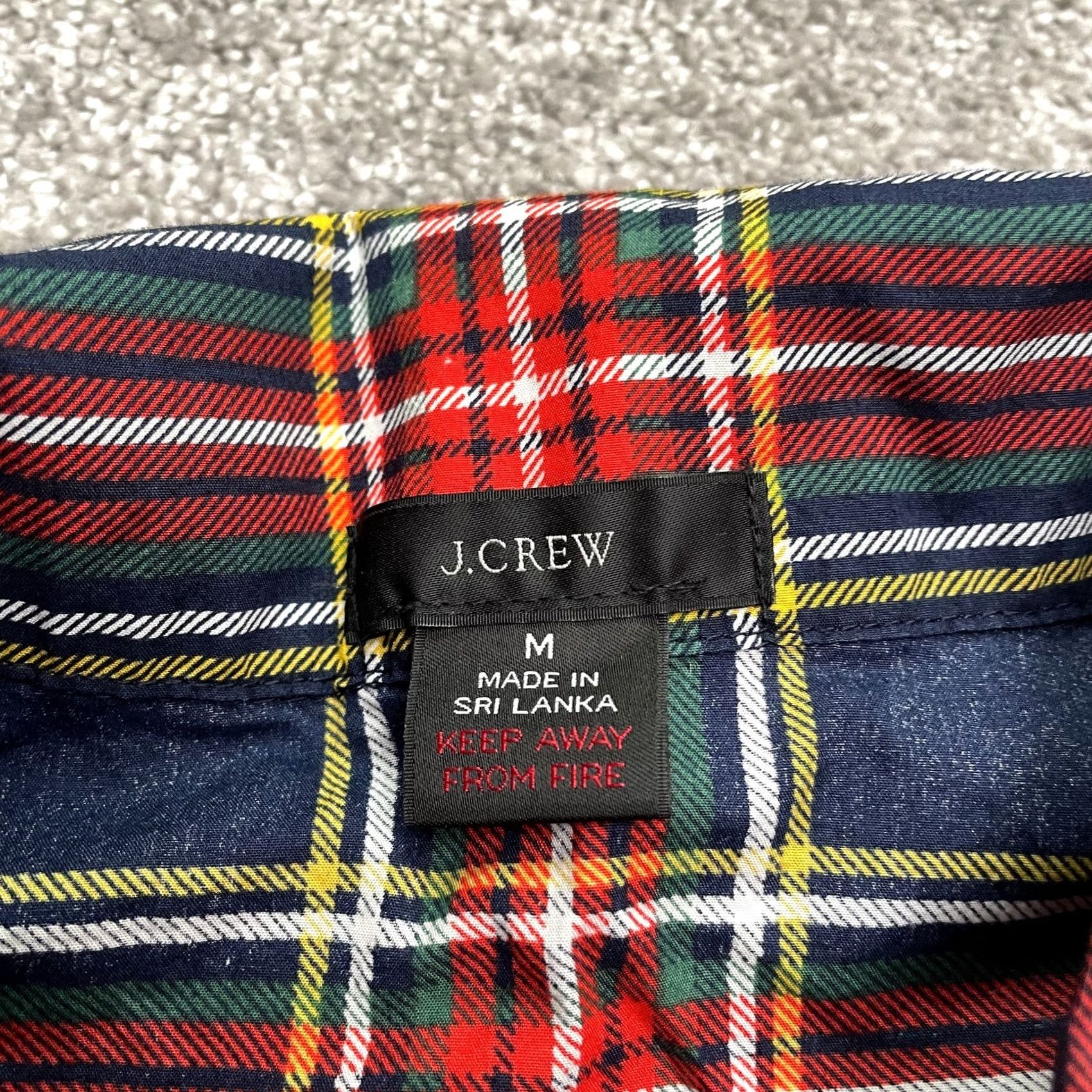 J.Crew J.CREW Pajama Top Shirt Women Medium Multicolor Plaid Cotton Polin Button Up Size M / US 6-8 / IT 42-44 - 4 Thumbnail