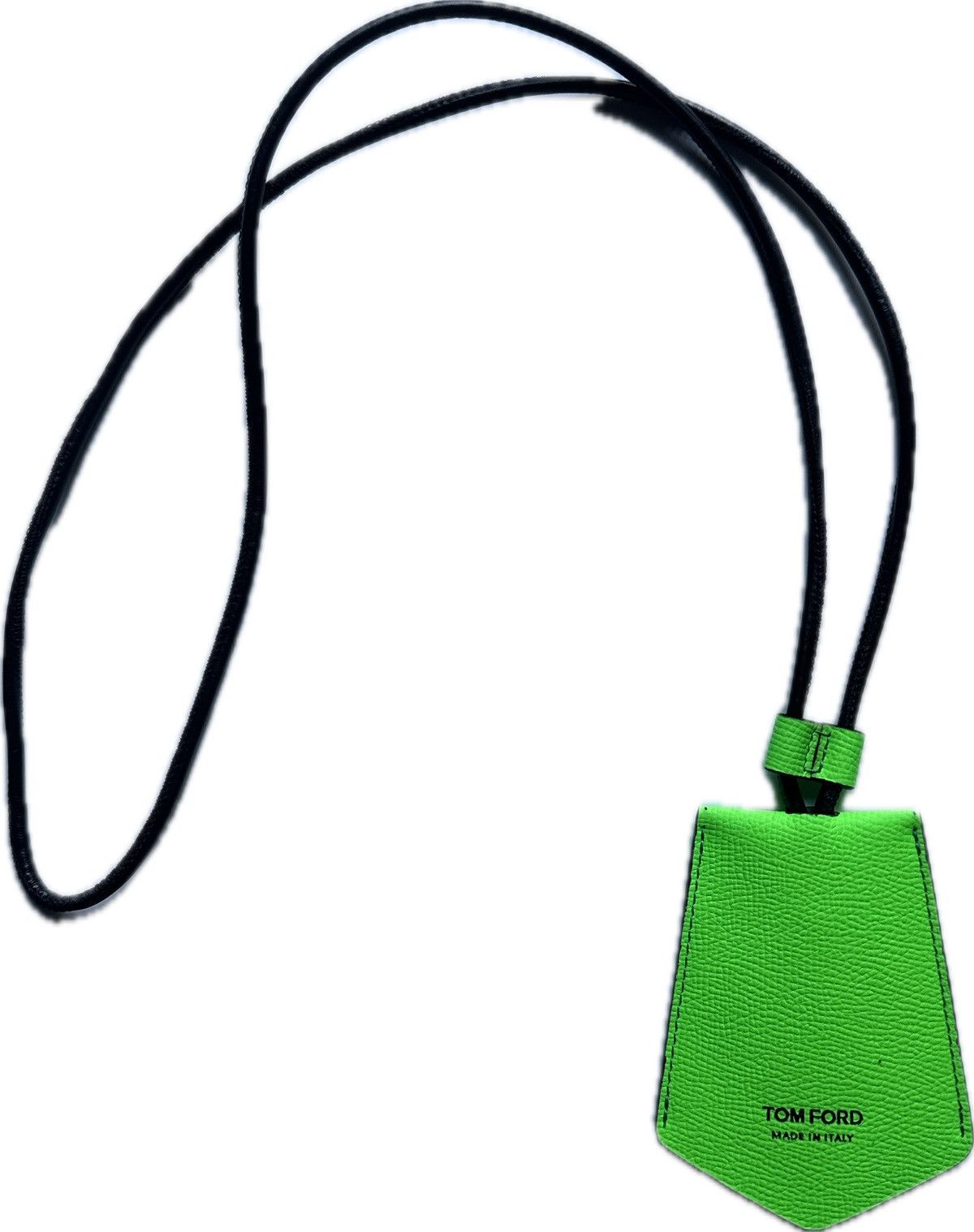 Tom Ford Neon Green Leather Key Holder NWT