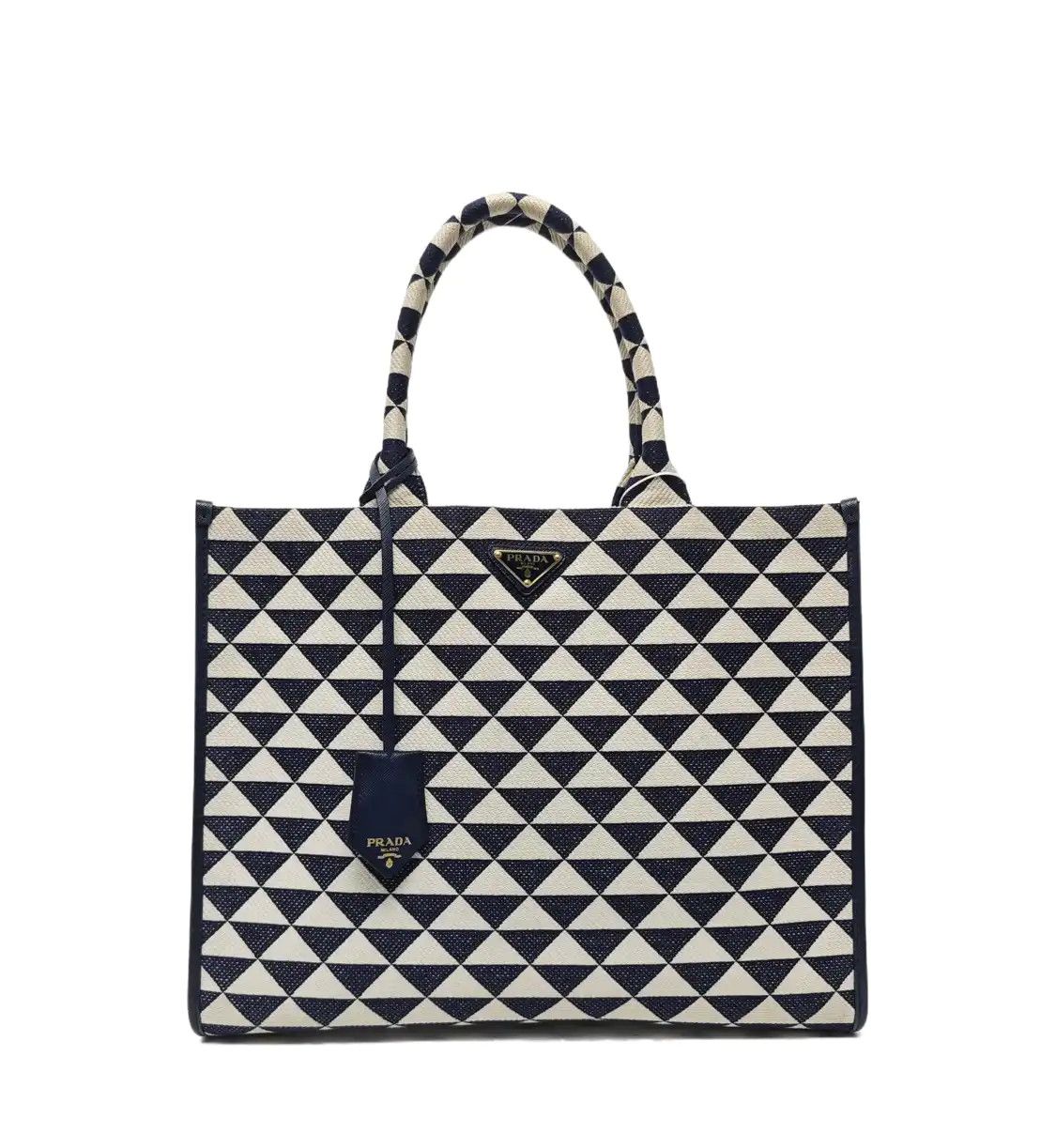 Prada PRADA Symbole Large color-block canvas handbag gold hardware Size ONE SIZE - 1 Thumbnail