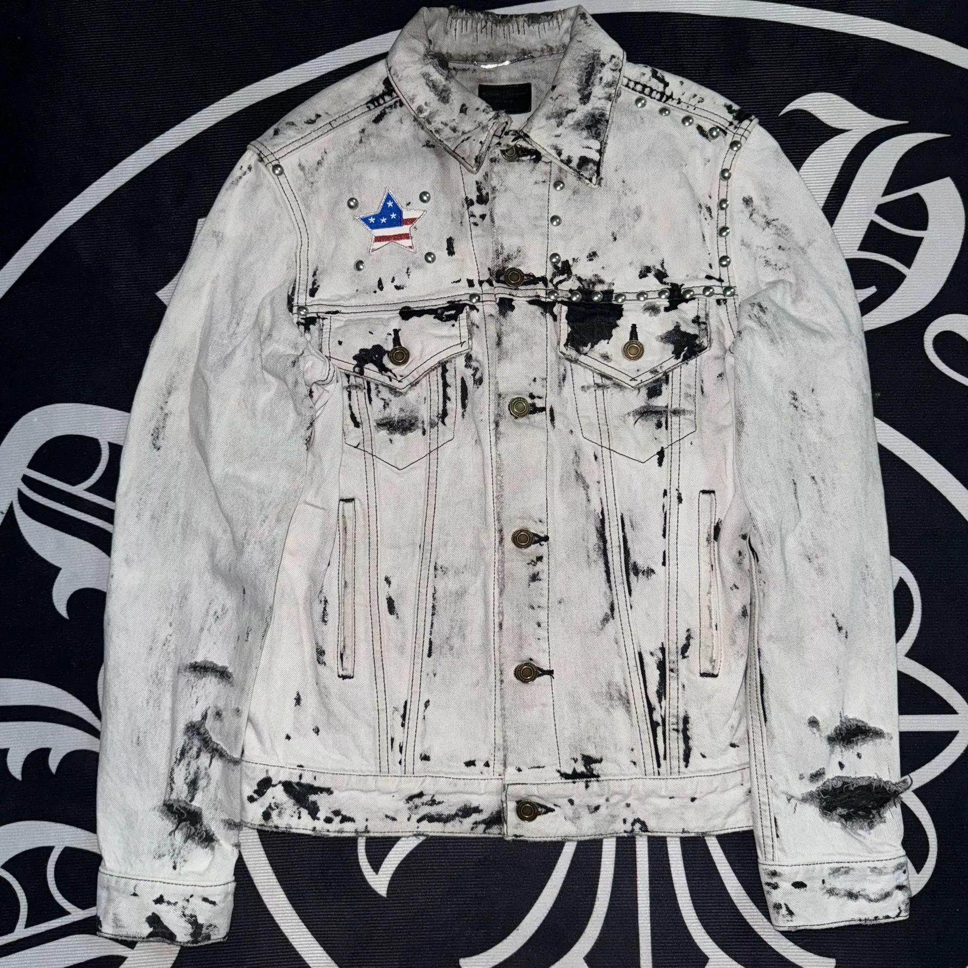 Hedi Slimane Saint Laurent Hedi Slimane Punk Denim Jacket Size US XS / EU 42 / 0 - 1 Thumbnail
