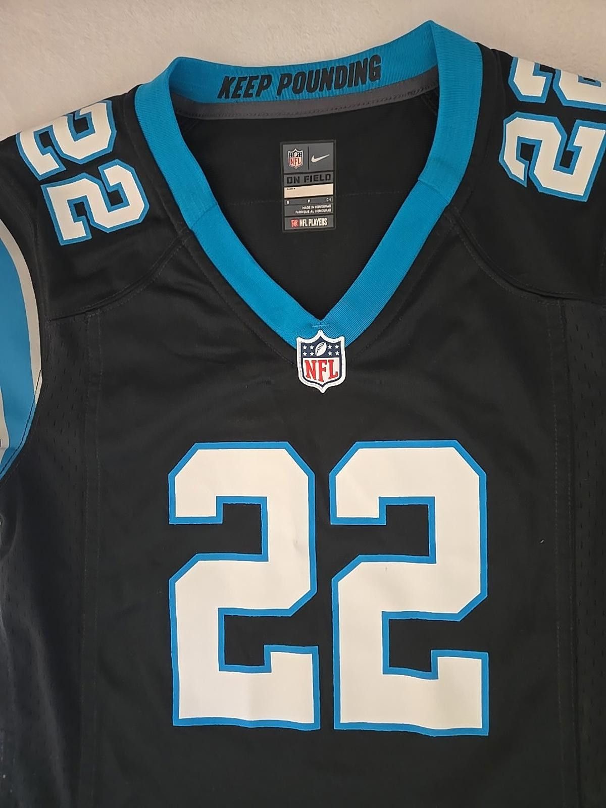 Nike Christian McCaffrey #22 NFL Panthers On Field Nike Jersey Size ONE SIZE - 3 Thumbnail