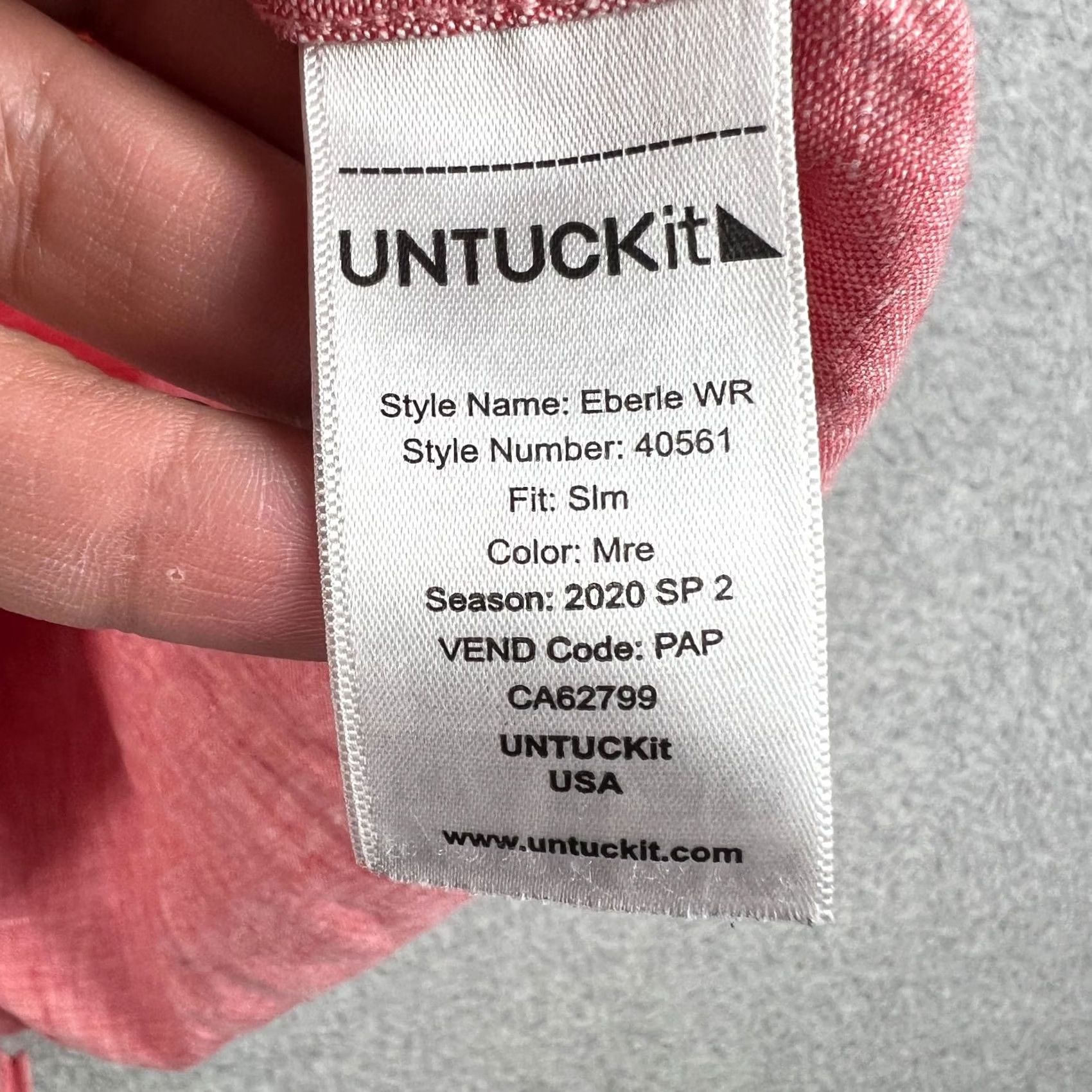 UNTUCKit UNTUCKit Eberle 100% Linen Long Sleeve Button Shirt 2XL Slim Men Red Lightweight -Vintage Size US XXL / EU 58 / 5 - 4 Thumbnail