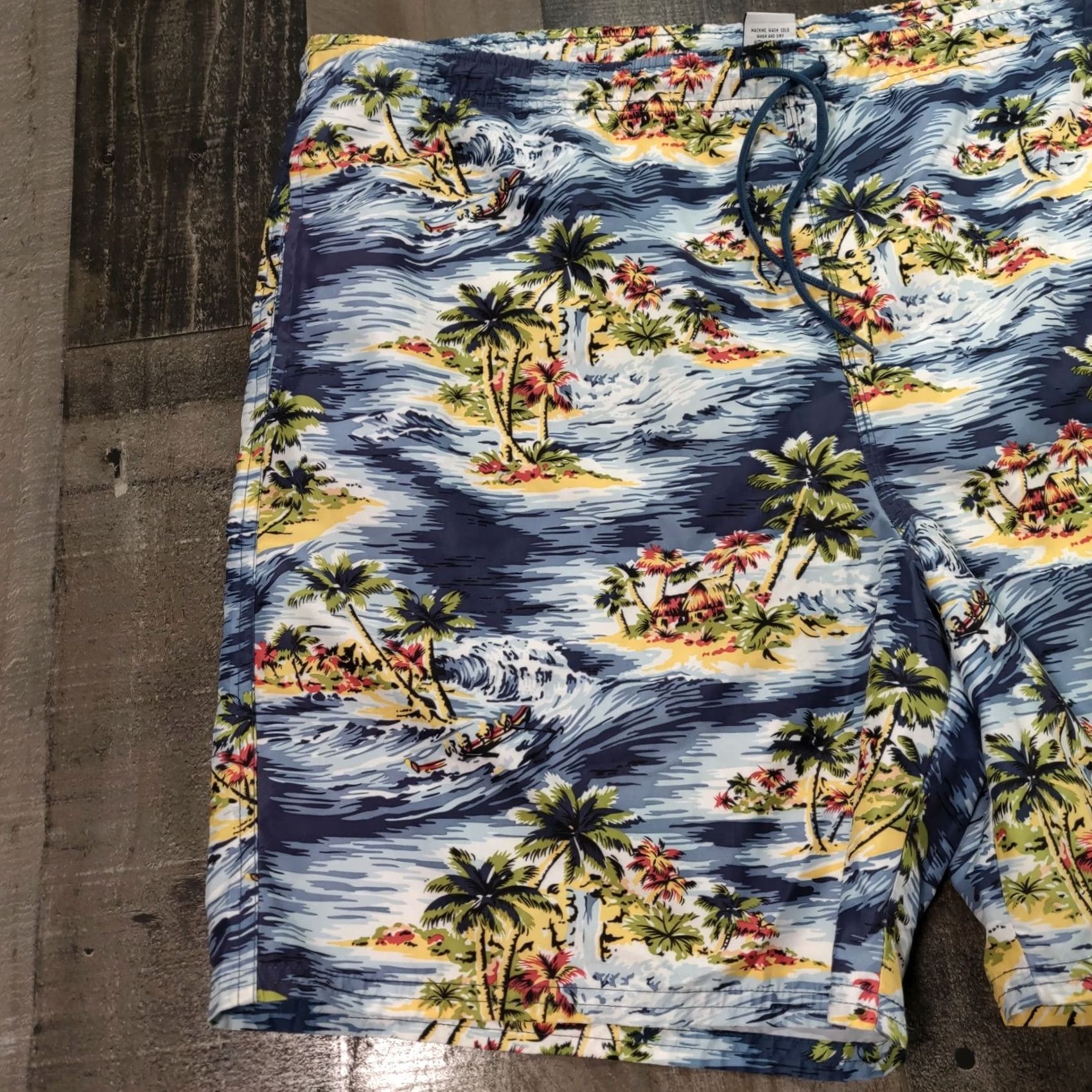 Old Navy Old Navy Trunk Shorts Men Large Regular Boardshort Tropical Drawstring Swim Size US 33 - 6 Thumbnail