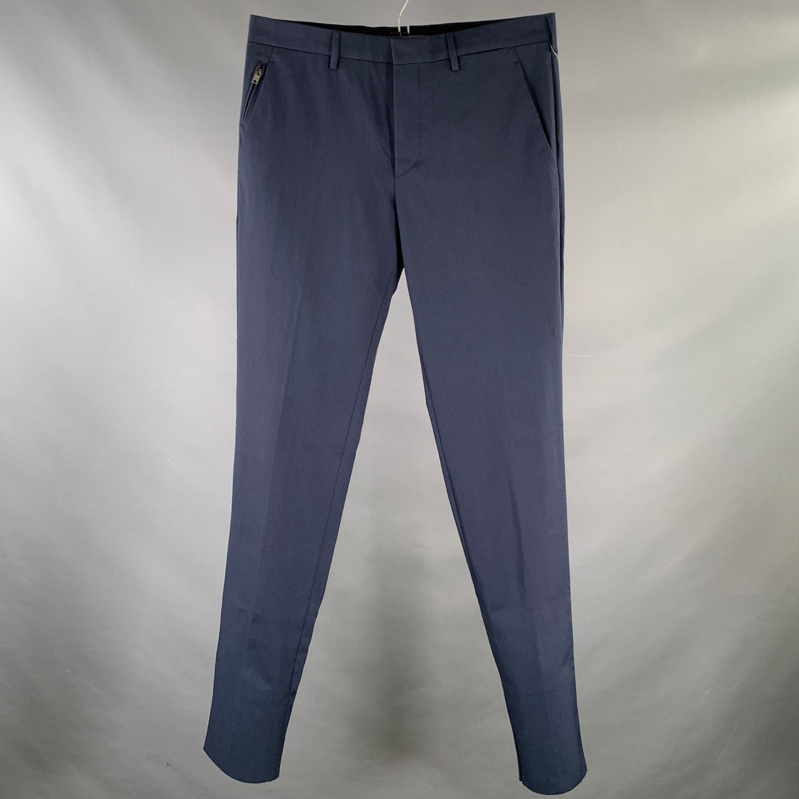 Prada PRADA Size 32 Navy Virgin Wool Blend Pants Size US 32 / EU 48 - 1 Thumbnail