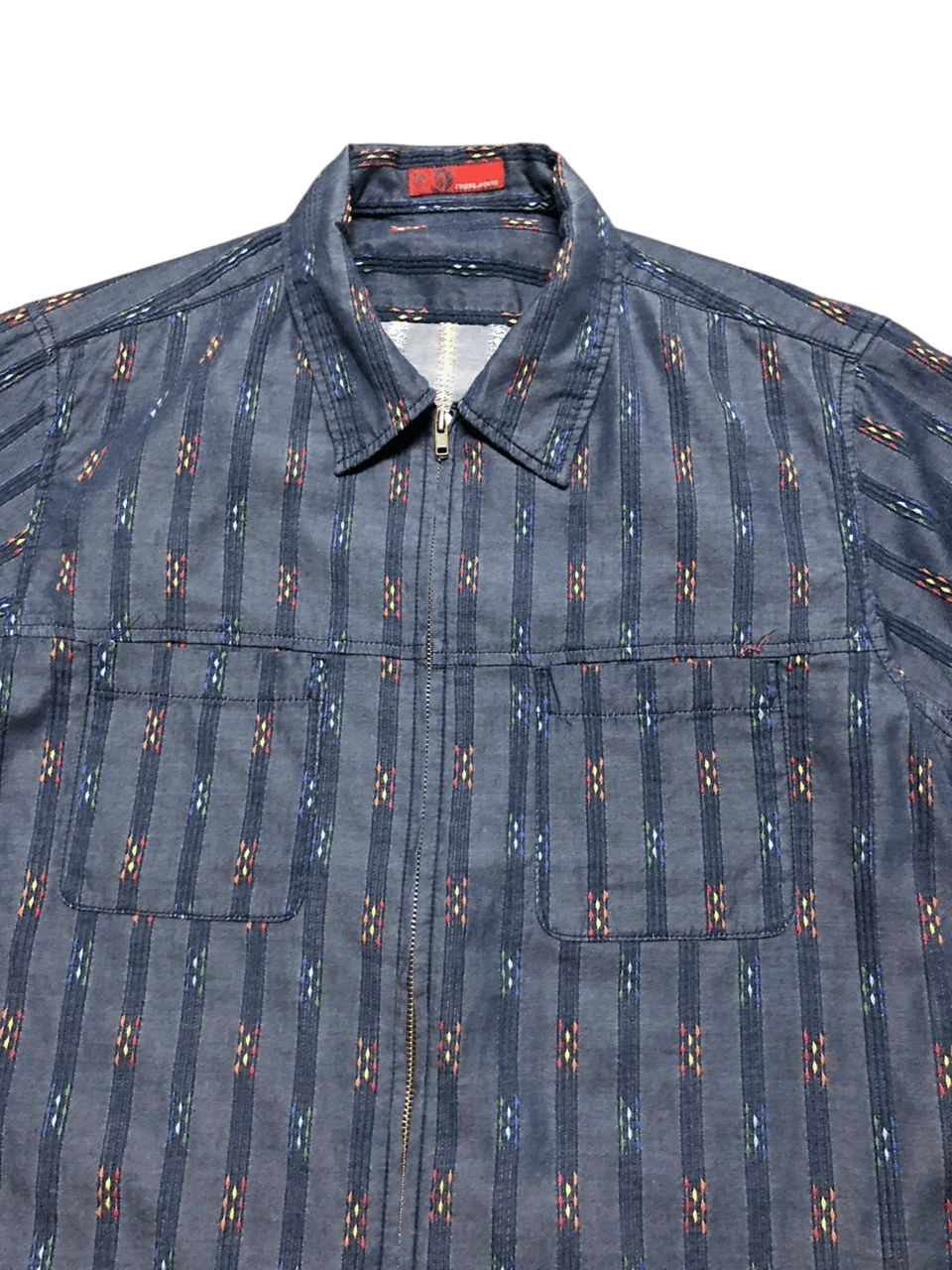 291295=Homme Vintage 291295=Homme Native Zipper Shirt Short Sleeve Size US M / EU 48-50 / 2 - 8 Thumbnail