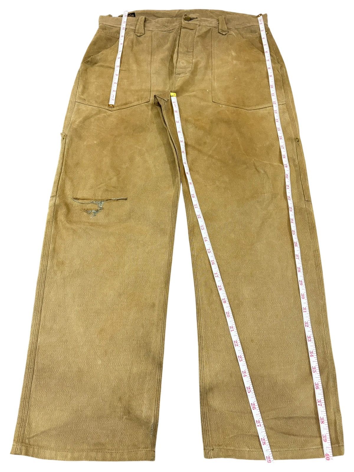 Japanese Brand Vintage Japanese Brand Buckle Back Carpenter Baggy Jeans Size US 34 / EU 50 - 12 Thumbnail