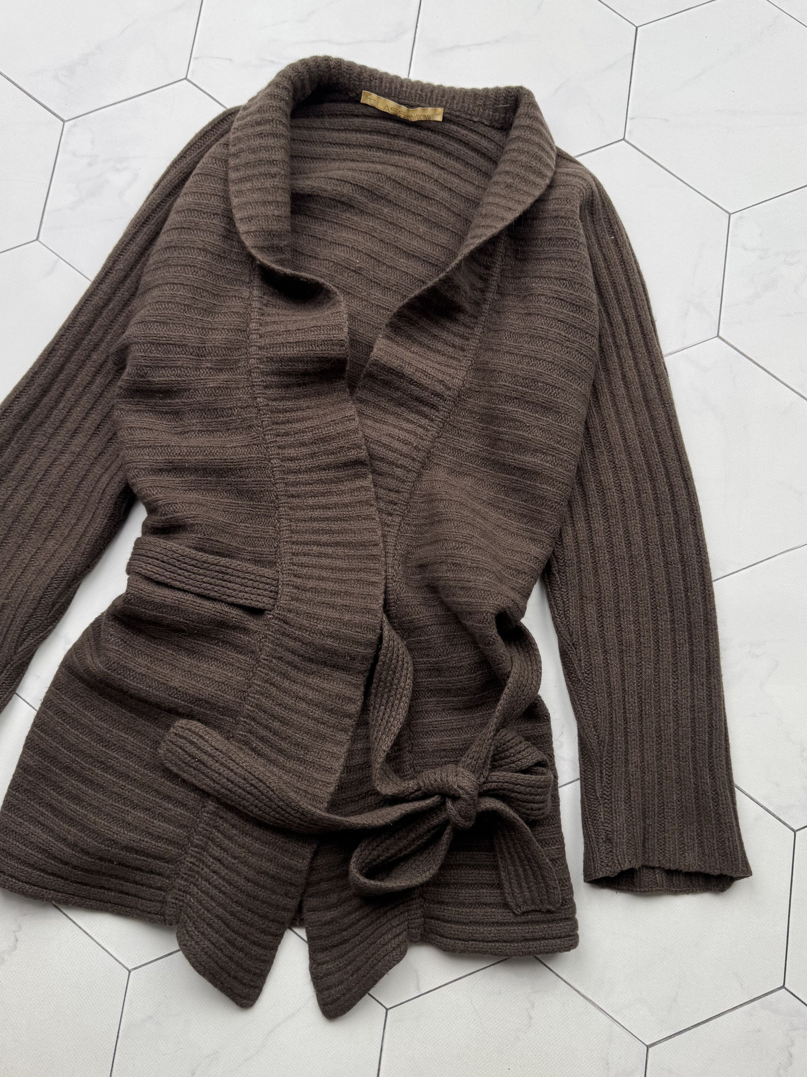 Cavalli Class Class Roberto Class Vintage Wool Cardigan (B253) Size M / US 6-8 / IT 42-44 - 3 Thumbnail