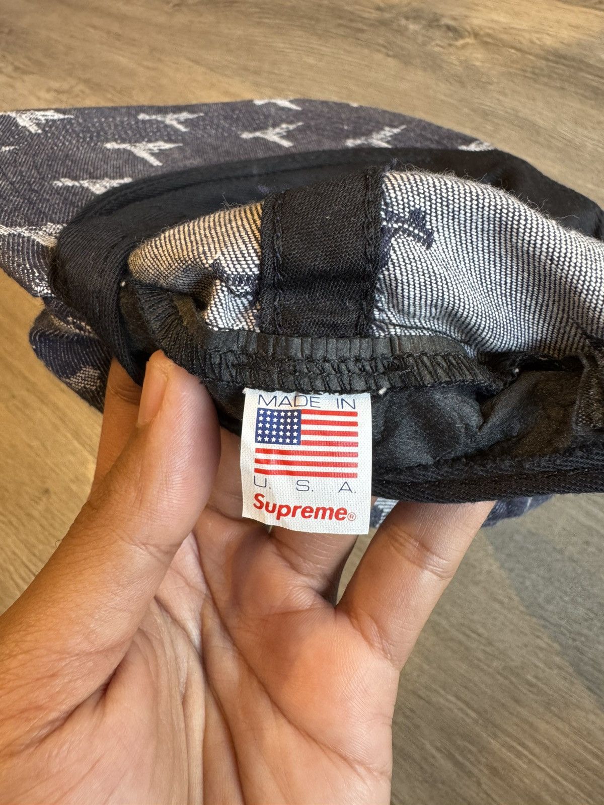 Supreme SUPREME DENIM JACQUARD UZI 5 FANEL CAP Size ONE SIZE - 6 Thumbnail