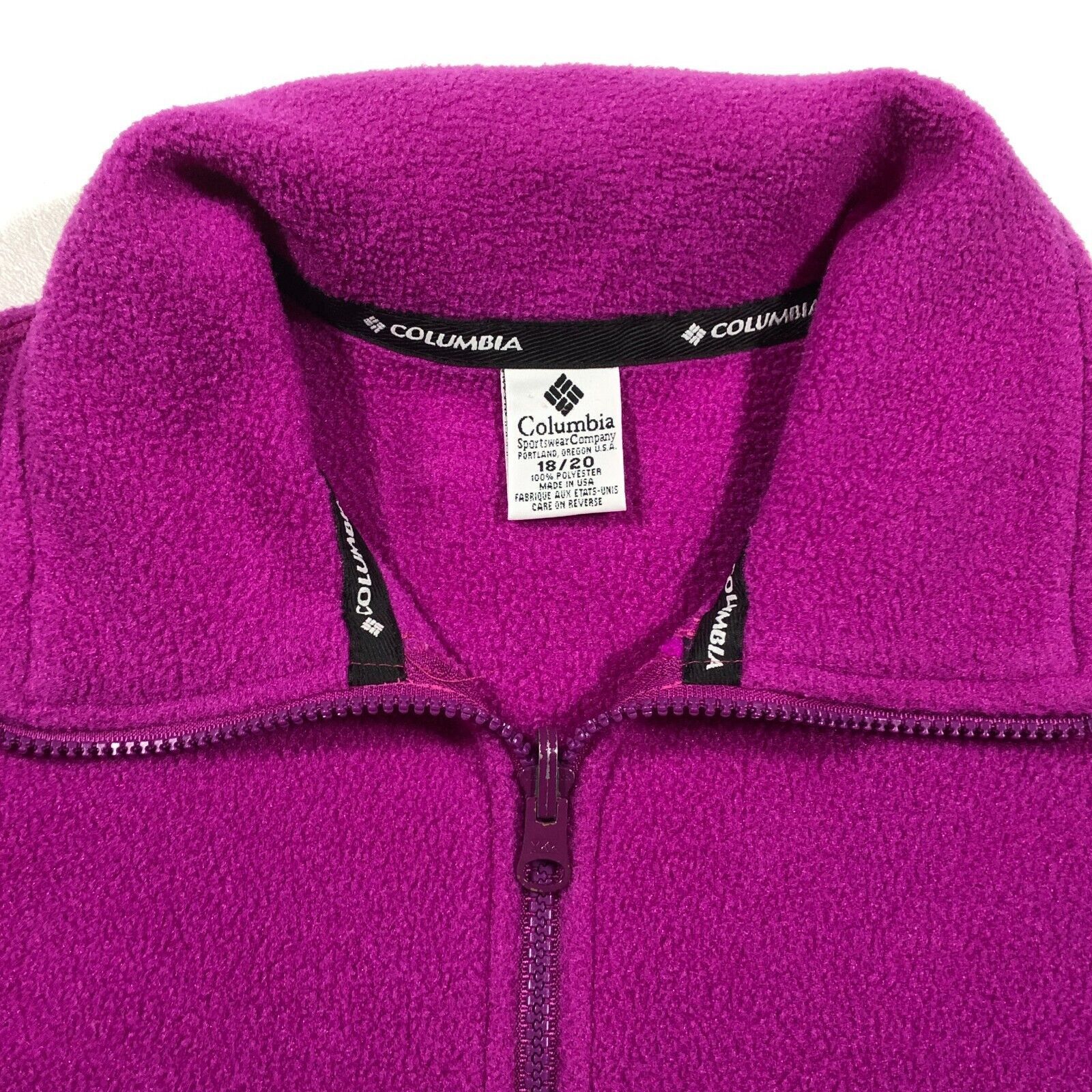 Columbia Columbia Sportswear Bright Purple Full Zip Fleece Sweater Size XL / US 12-14 / IT 48-50 - 4 Thumbnail