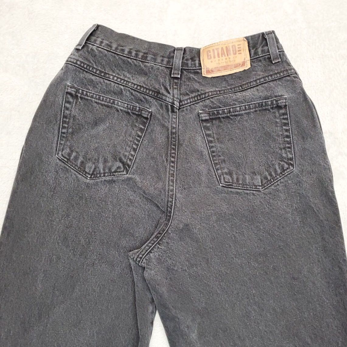 Vintage VINTAGE Gitano Jeans Womens 12 Black Faded Denim Mom High Rise Y2K Tapered Pants Jeans Size 34" / US 12 / IT 48 - 7 Thumbnail
