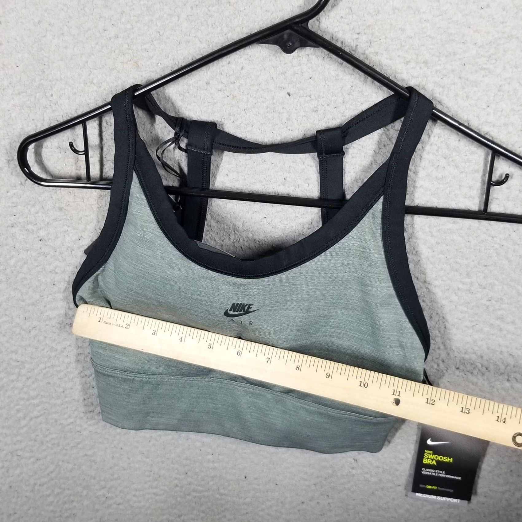 Nike Nike Swoosh Bra Womens S Green Dri-FIT Training Sports Top CJ0700-084 Size S / US 4 / IT 40 - 5 Thumbnail
