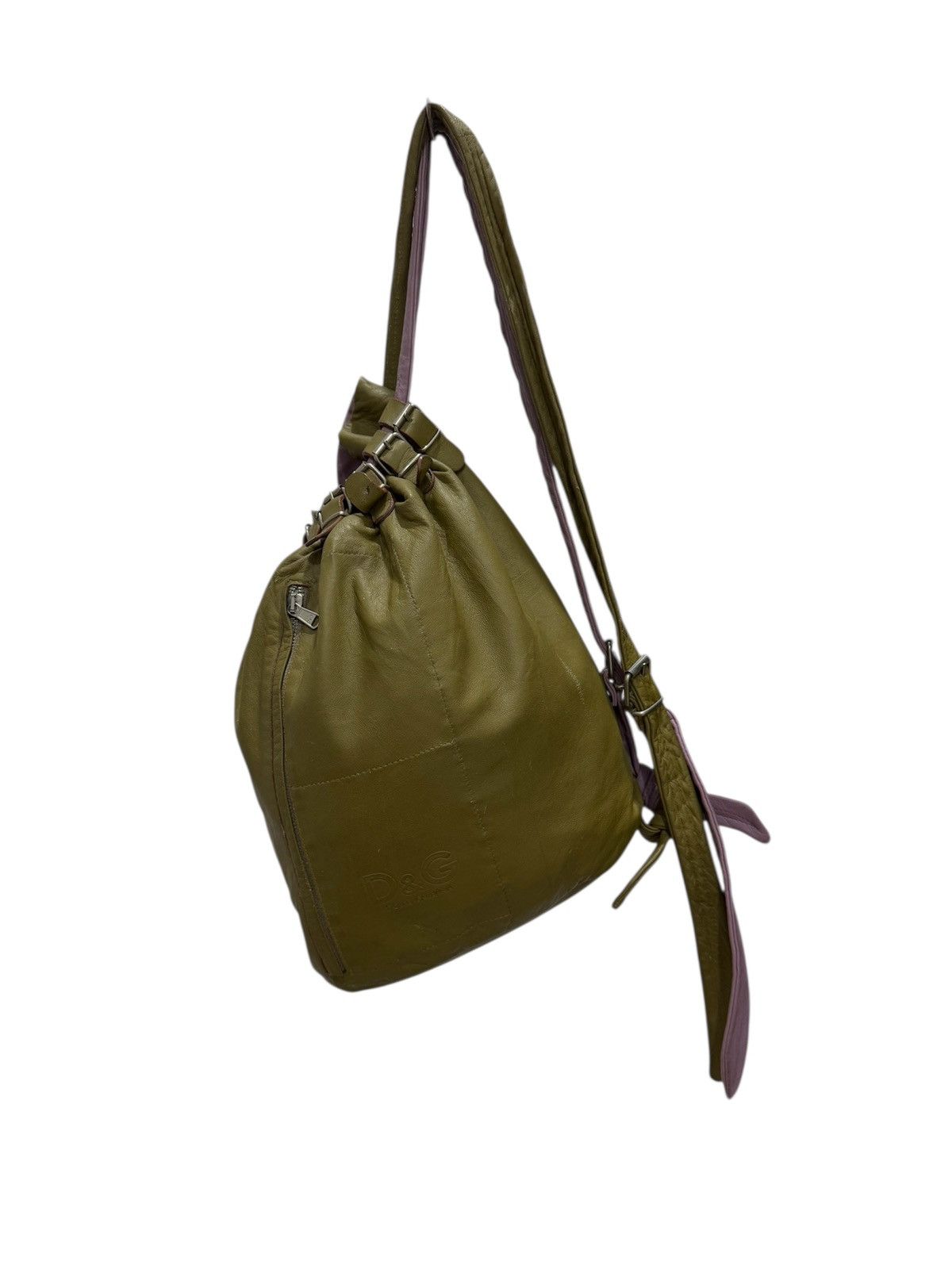 Dolce & Gabbana × Genuine Leather DOLCE & GABBANA LEATHER CROSS BODY BACKPACK PURPLE OLIVE Size ONE SIZE - 1 Thumbnail