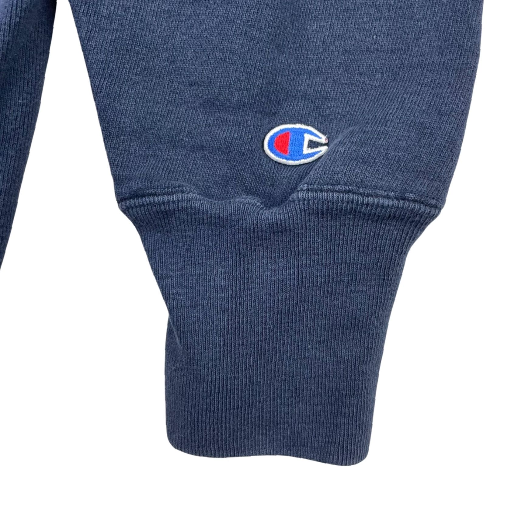 VINTAGE Dean Witter x Champion Sweatshirt Navy Large Men’s Reverse Weave Crew Neck Cotton/Polyster USA Navy Blue Logo Winter Fall 90s?