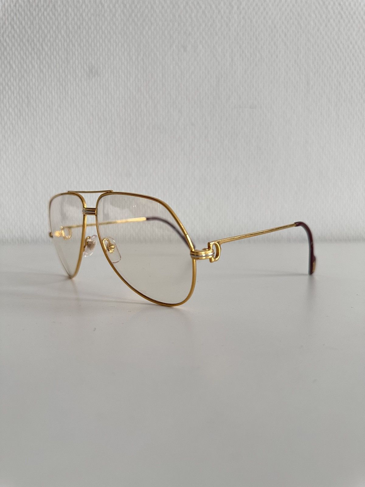 Cartier Vintage 90’s Cartier Vendome Louis 22k Gold Plated Glasses Size ONE SIZE - 1 Thumbnail
