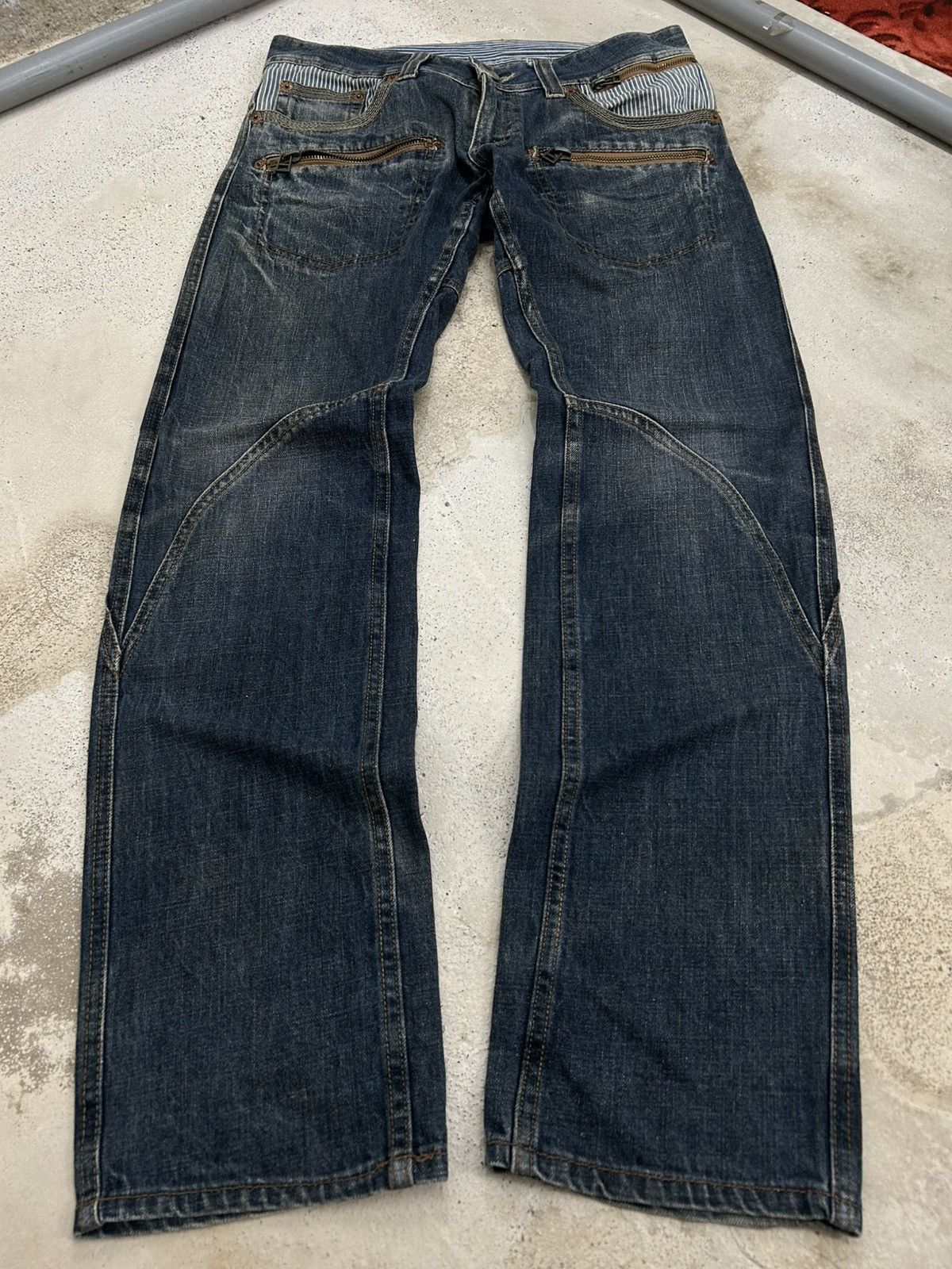 Japanese Brand Made In Heaven Unique Knee Arrow Kapital Style Junya Watanab Size US 33 - 2 Thumbnail