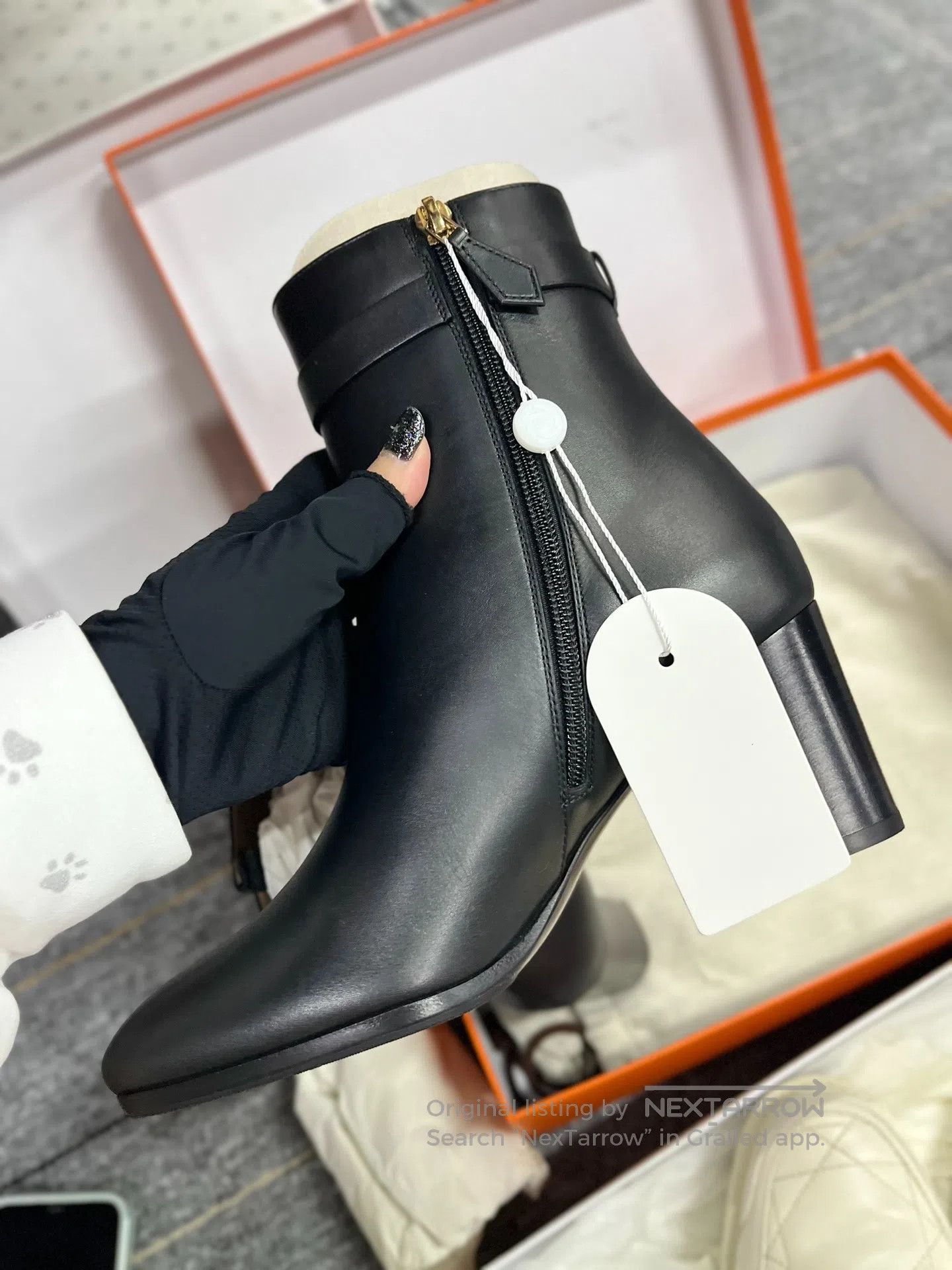Hermes Hermes Black Gold Kelly Boots| Size US 5.5 / IT 35.5 - 3 Thumbnail