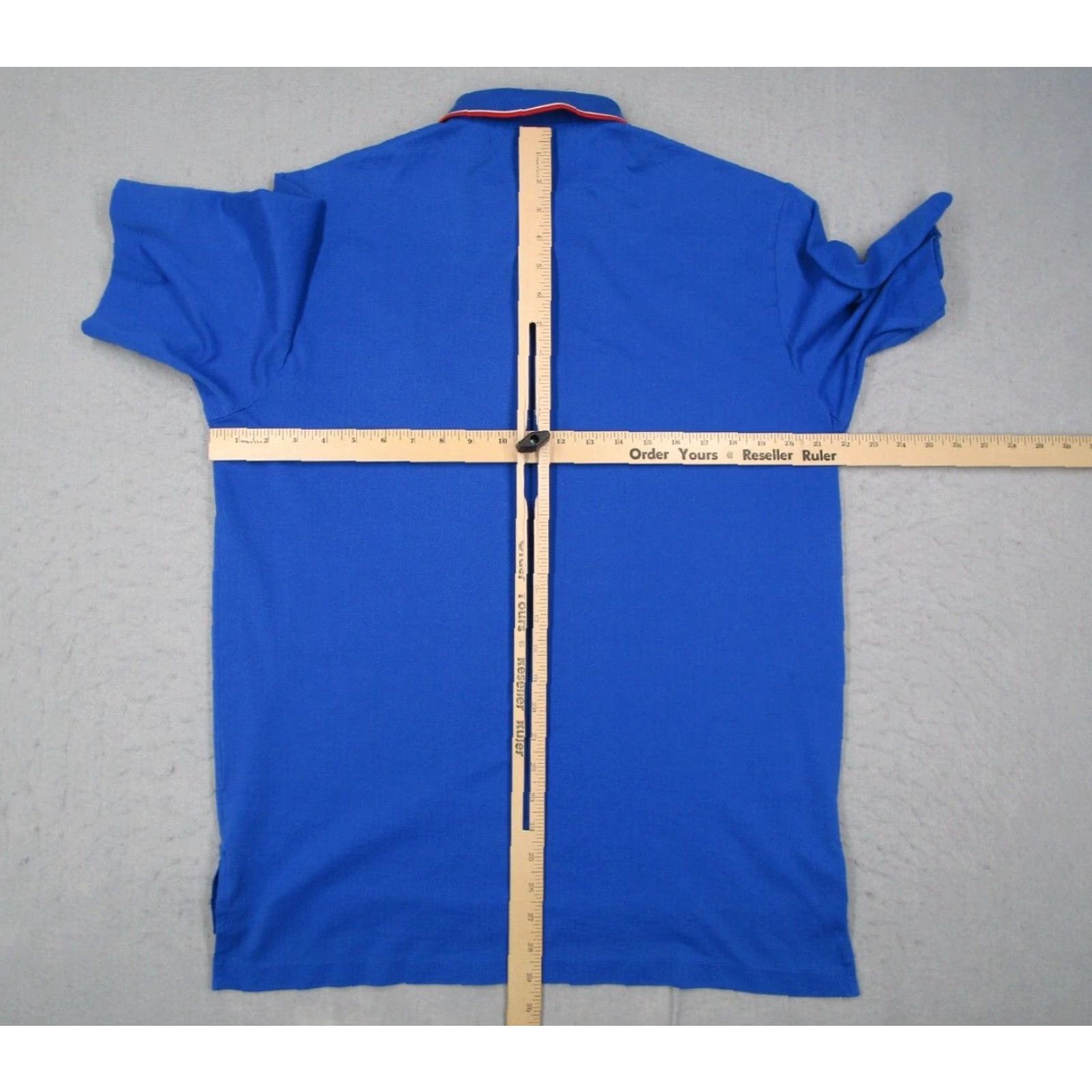 Vintage VINTAGE Polo Golf Ralph Lauren Shirt Mens Blue Short Sleeve Pique Polo 100% Cotton Embroidered Big Red Pony Medium Size US M / EU 48-50 / 2 - 5 Thumbnail