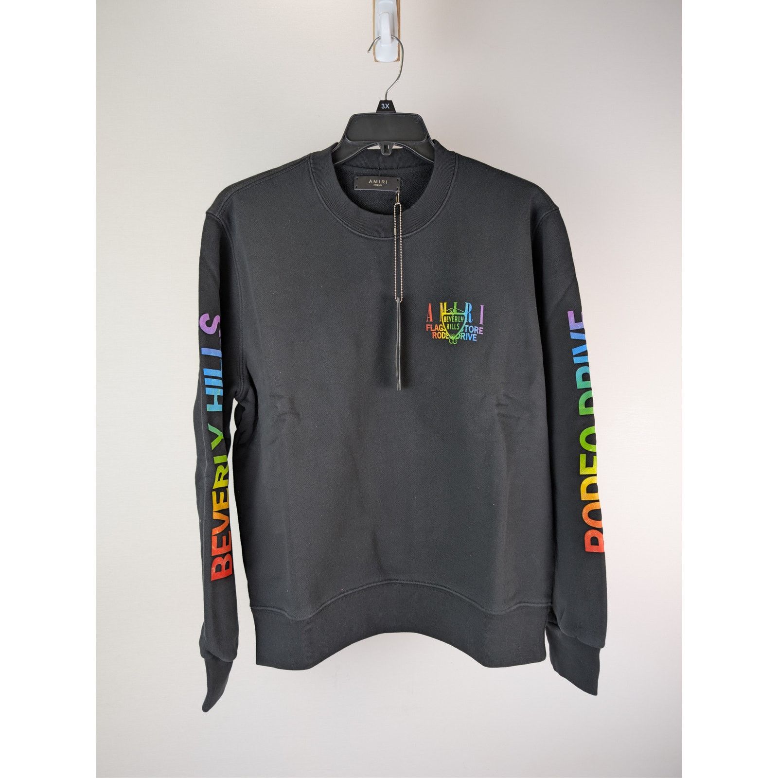 Amiri o1rshd1 Amiri Beverly Hills Crewneck Sweatshirt in Black Size US L / EU 52-54 / 3 - 2 Thumbnail