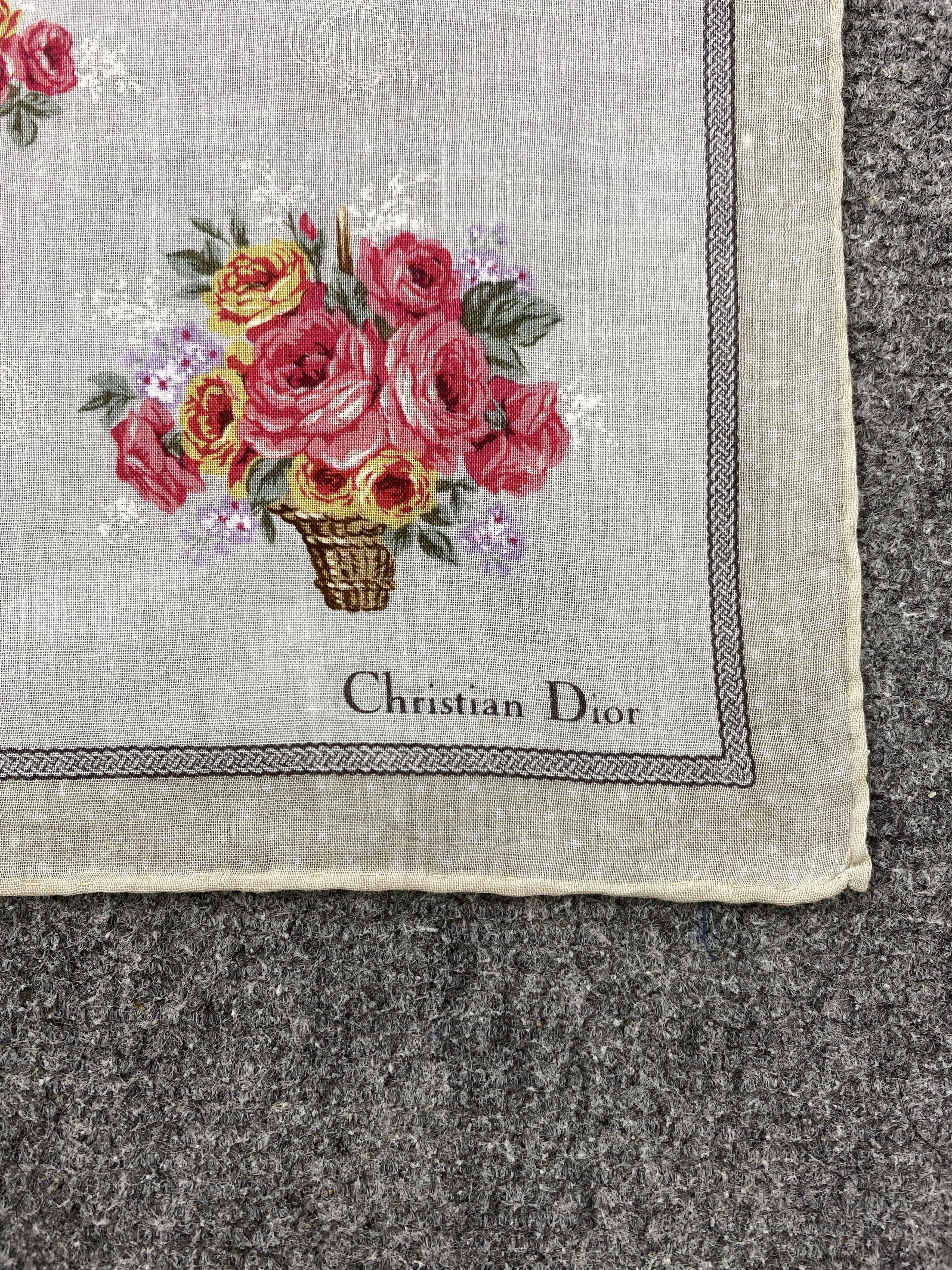 Christian Dior Monsieur Christian Dior Bandana / Handkerchief / Neckerchief HKC0551 Size ONE SIZE - 4 Thumbnail