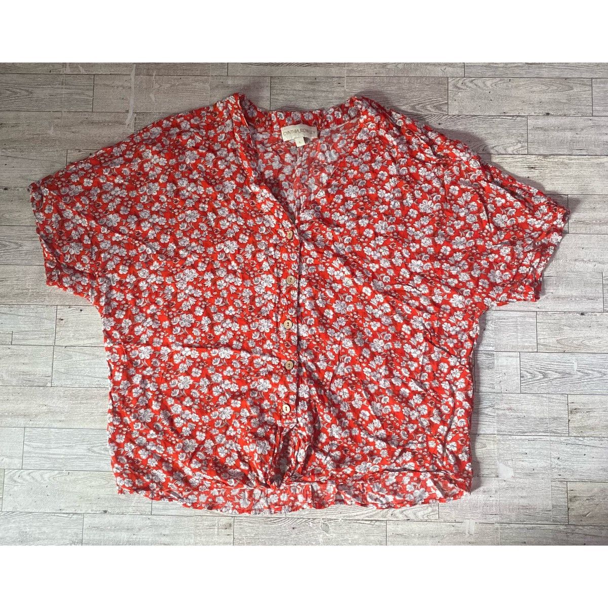 Other Cynthia Rowley, Poppy, Floral, Button Down Blouse Size L / US 10 / IT 46 - 14 Thumbnail